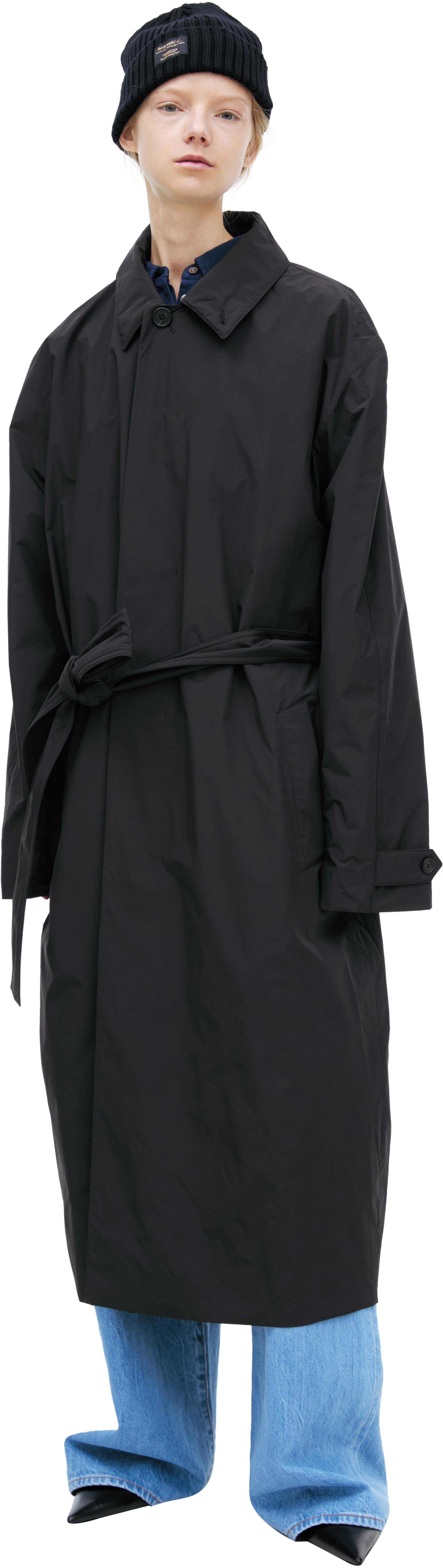 The Row Black buttoned coat