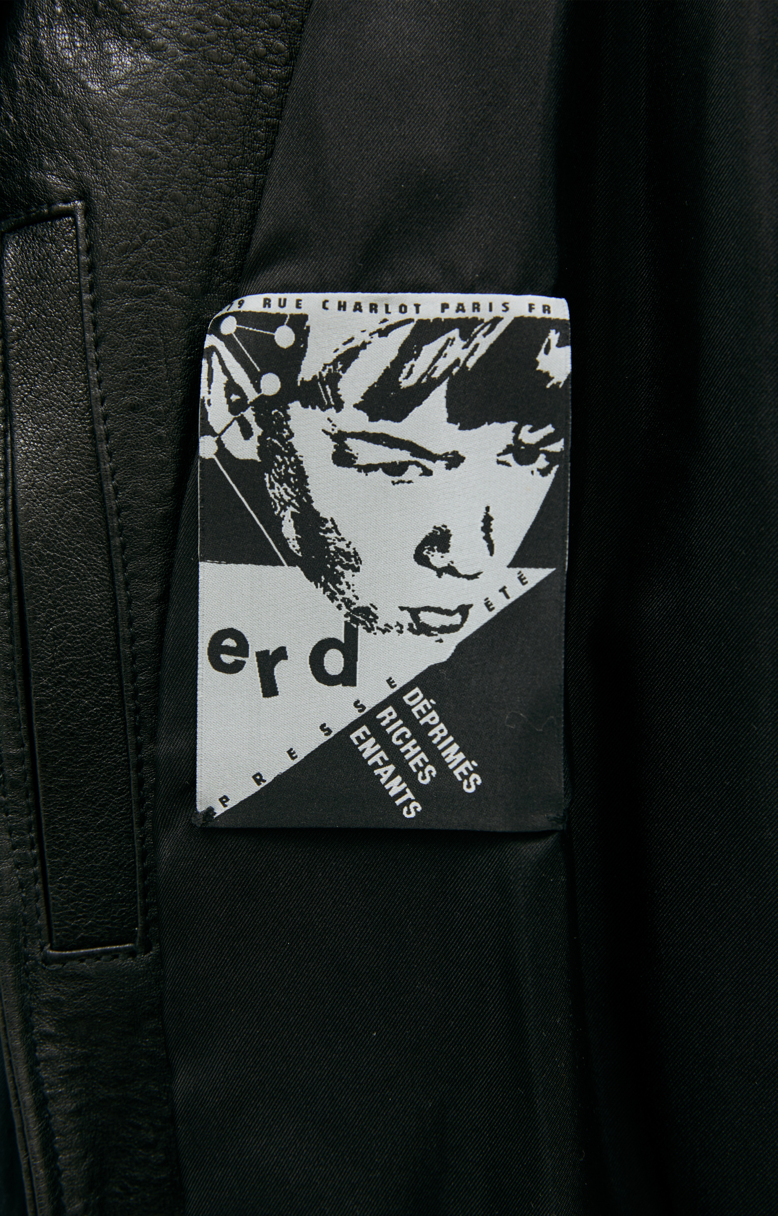 Enfants Riches Deprimes Black leather jacket