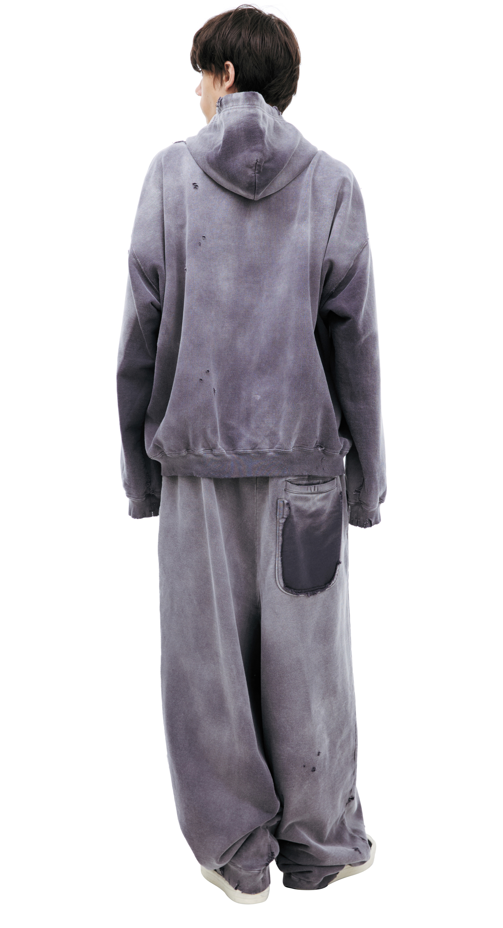 Maison Mihara Yasuhiro Grey zippered hoodie