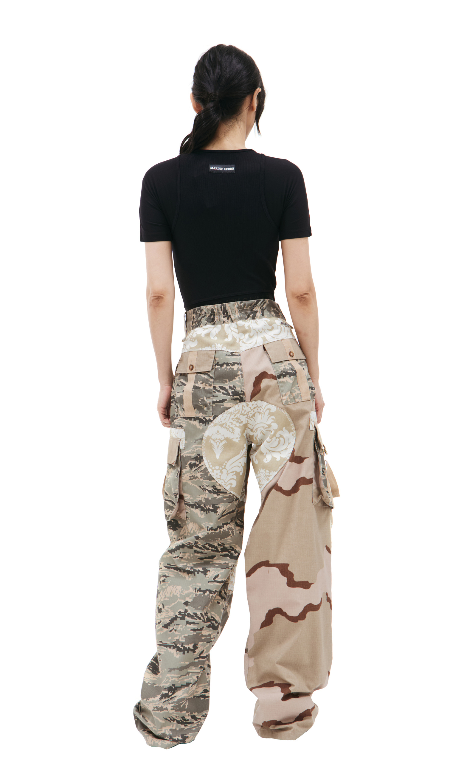 MARINE SERRE Camo cargo trousers