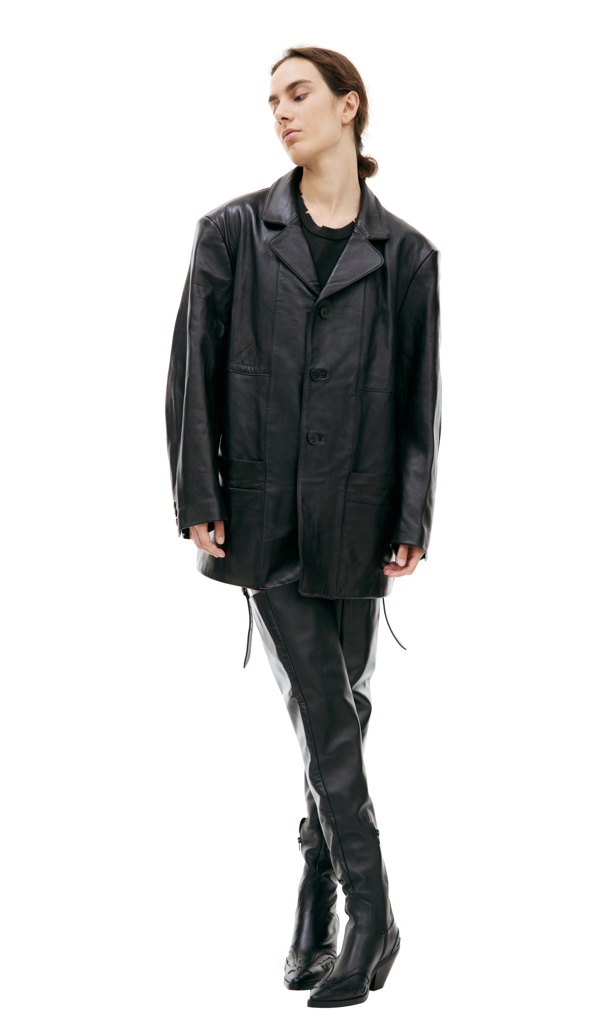 Enfants Riches Déprimés Black leather jacket