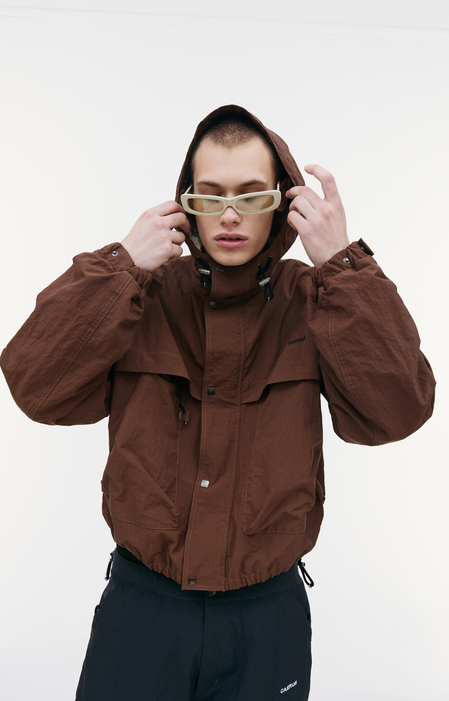 CAERUS Nylon jacket with embroidery