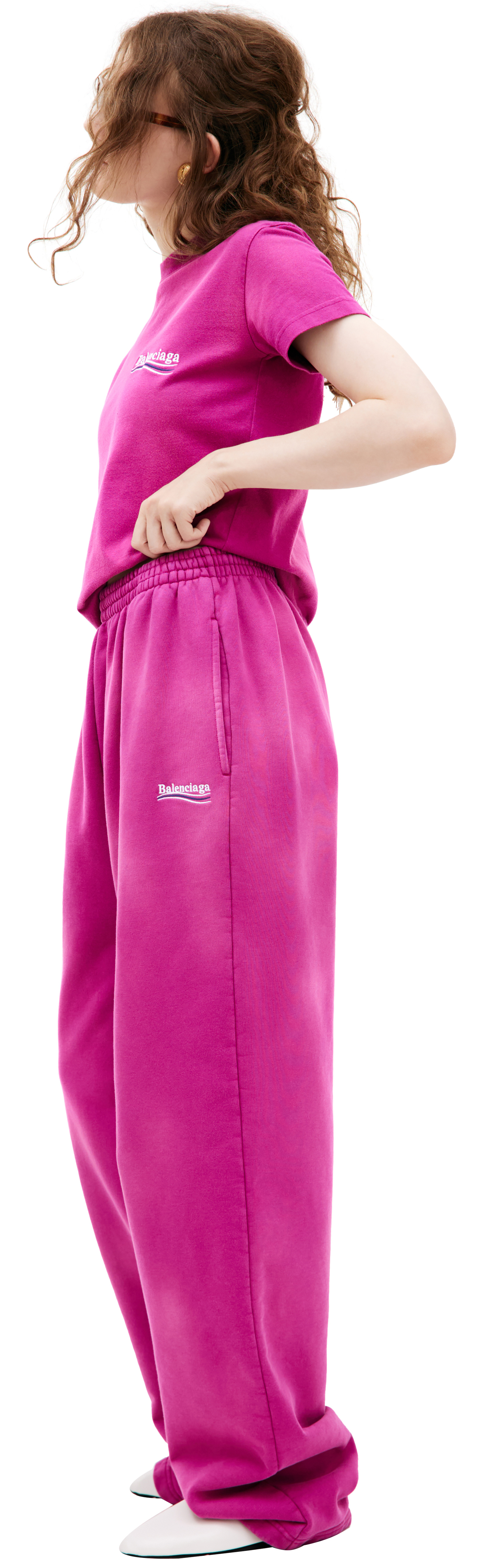 Buy Balenciaga women pink logo sweatpants for 1 070 online on SV77 674594 TKVI9 0528