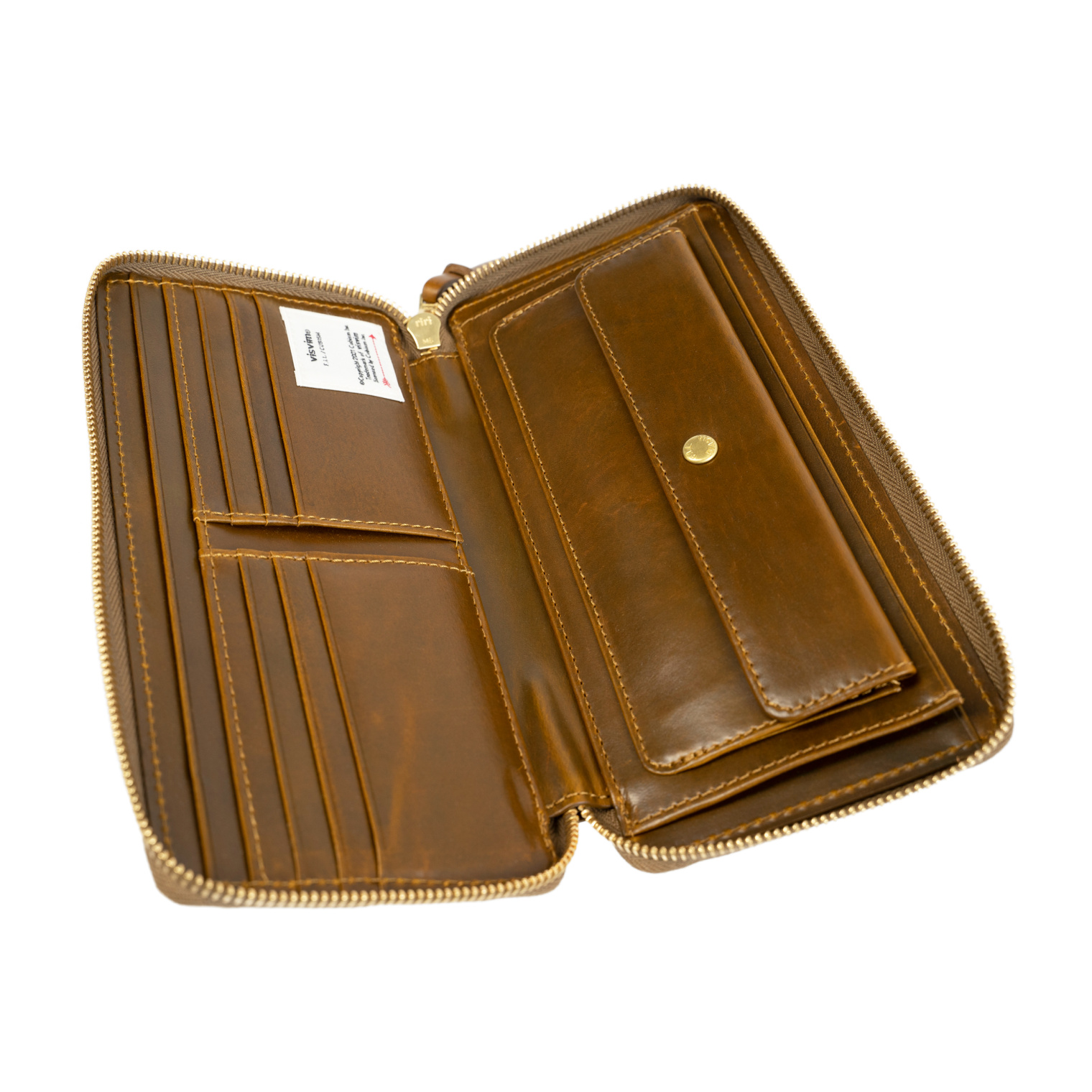 Buy visvim men brown leather long wallet for $ online on SV