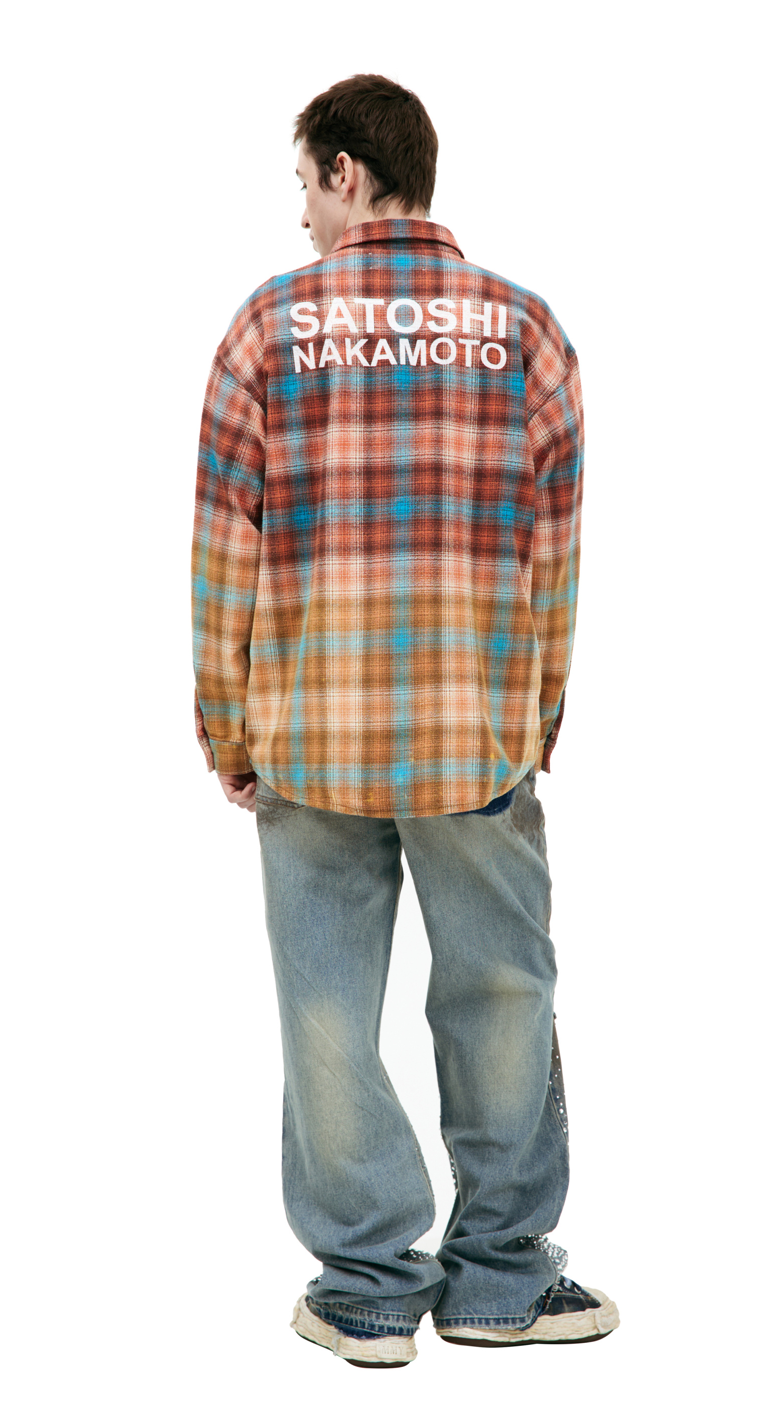 Satoshi Nakamoto Plaid shirt with patch pocket