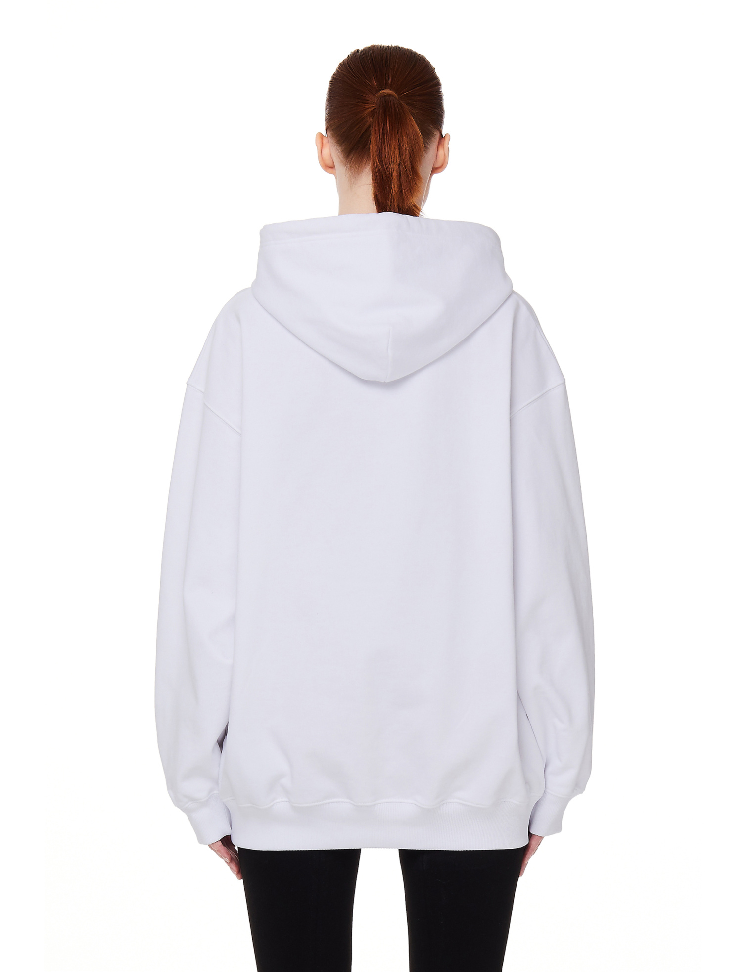 Balenciaga White Cotton Copyright Hoodie