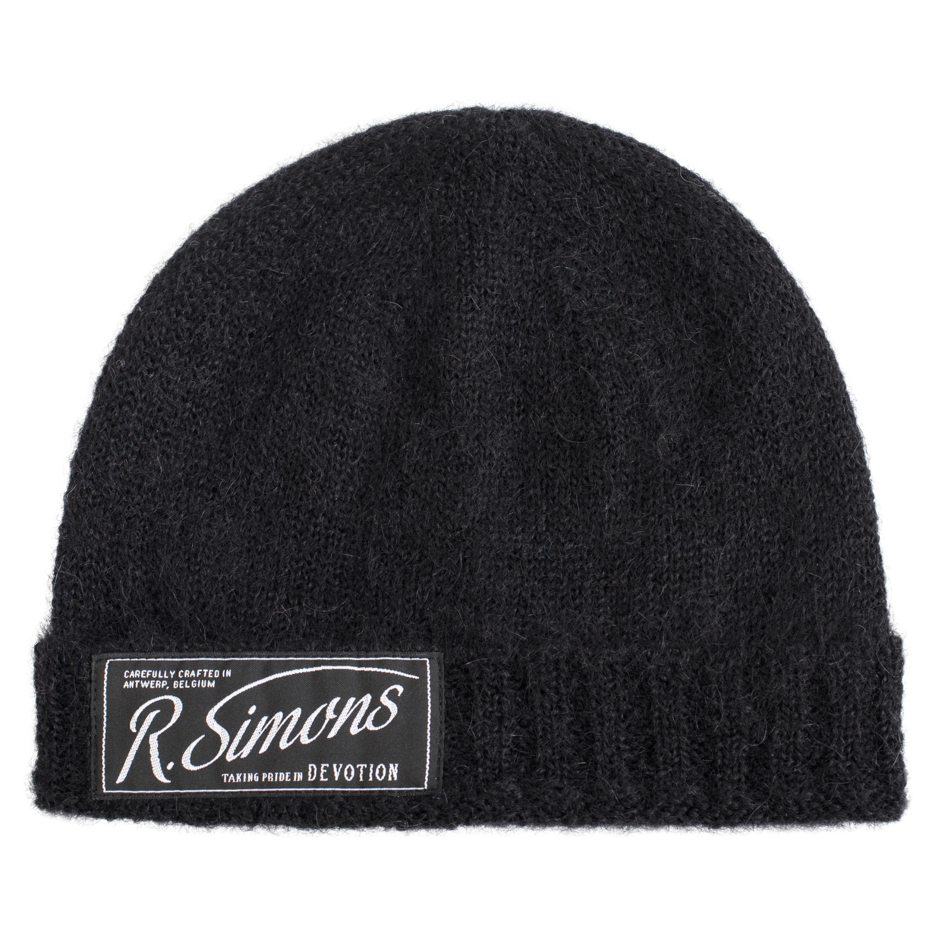 Raf Simons Logo Patch Beanie in Black