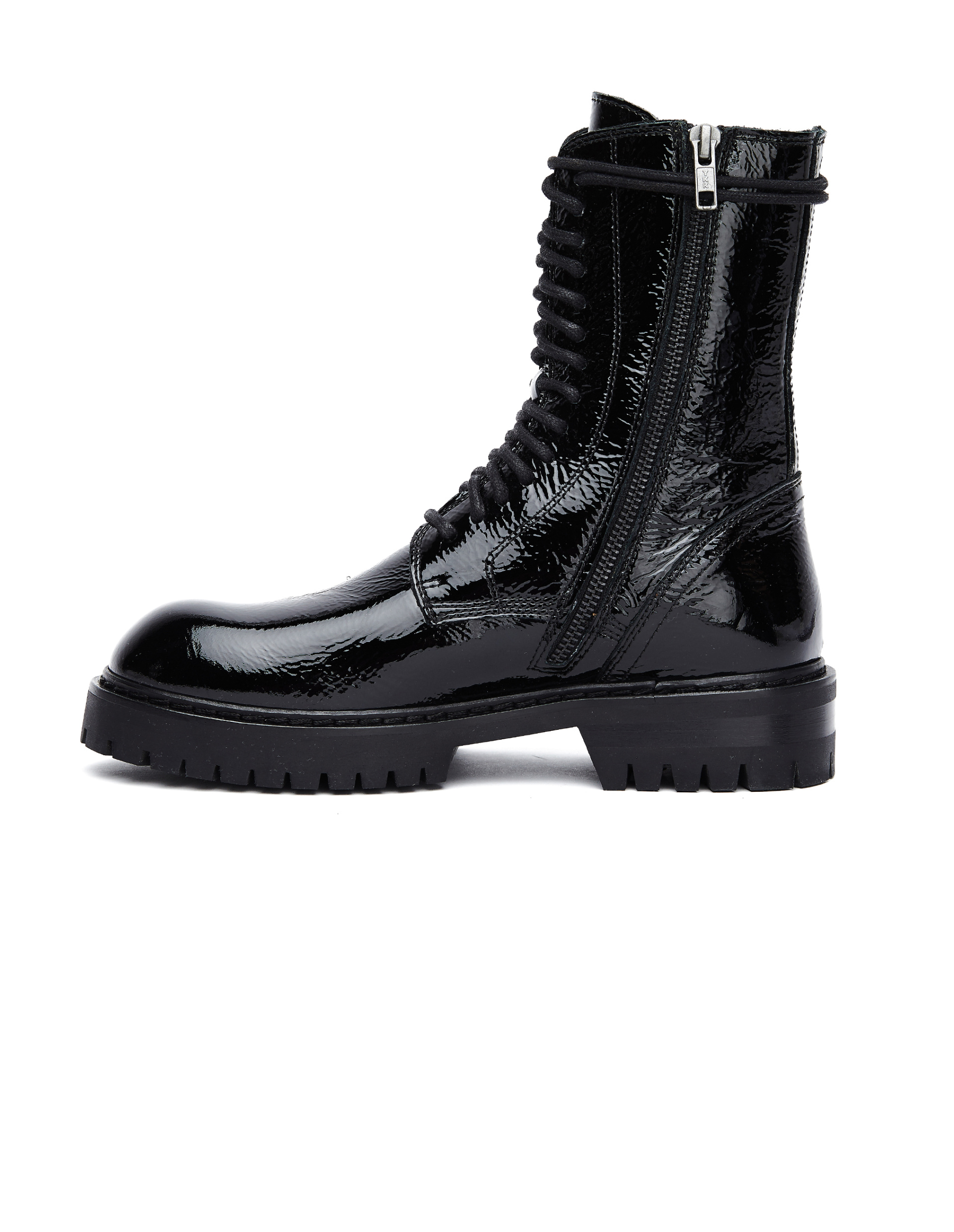 Ann Demeulemeester Black Patent Leather Boots