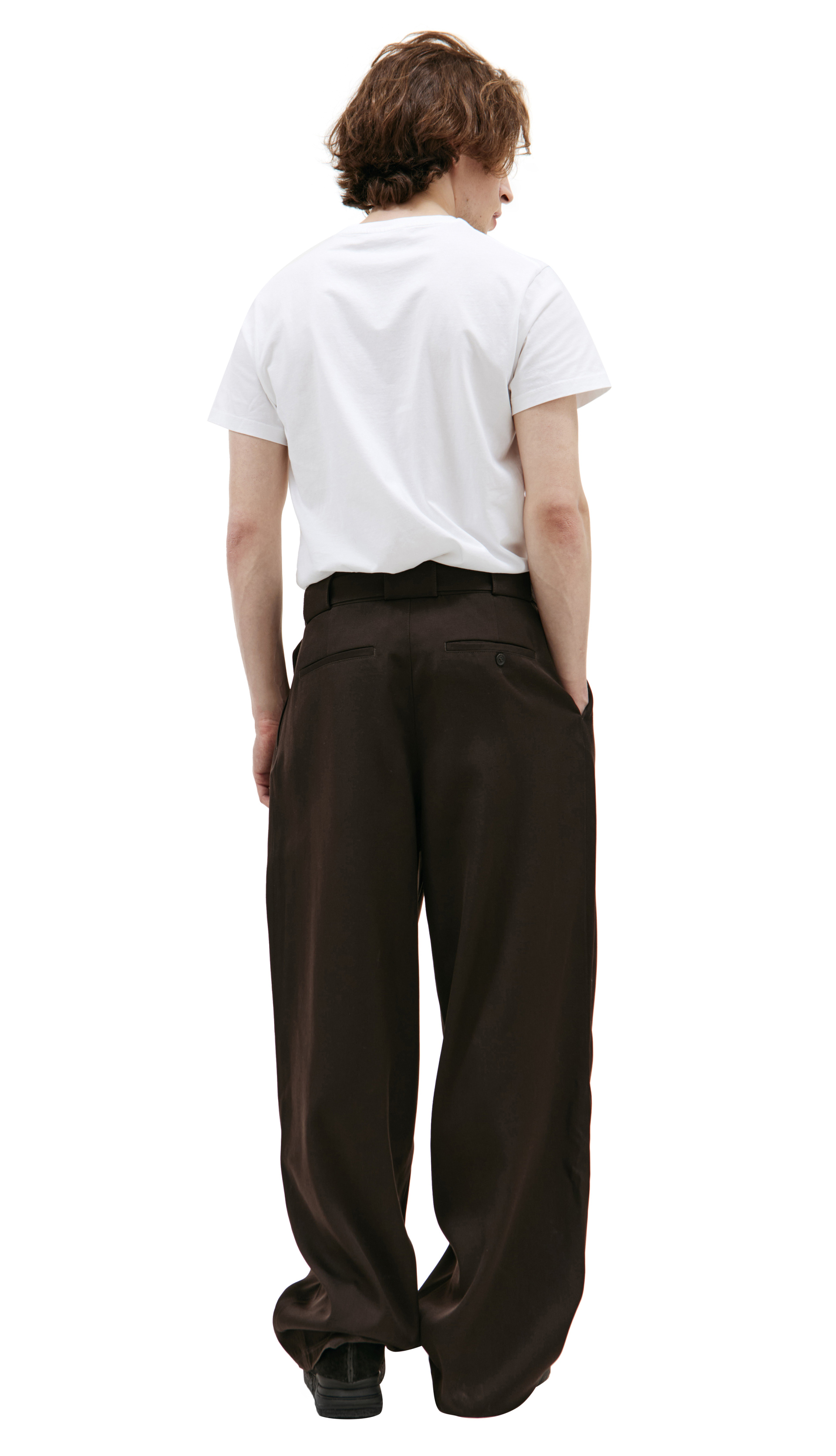 LOUIS GABRIEL NOUCHI Wide trousers with belt