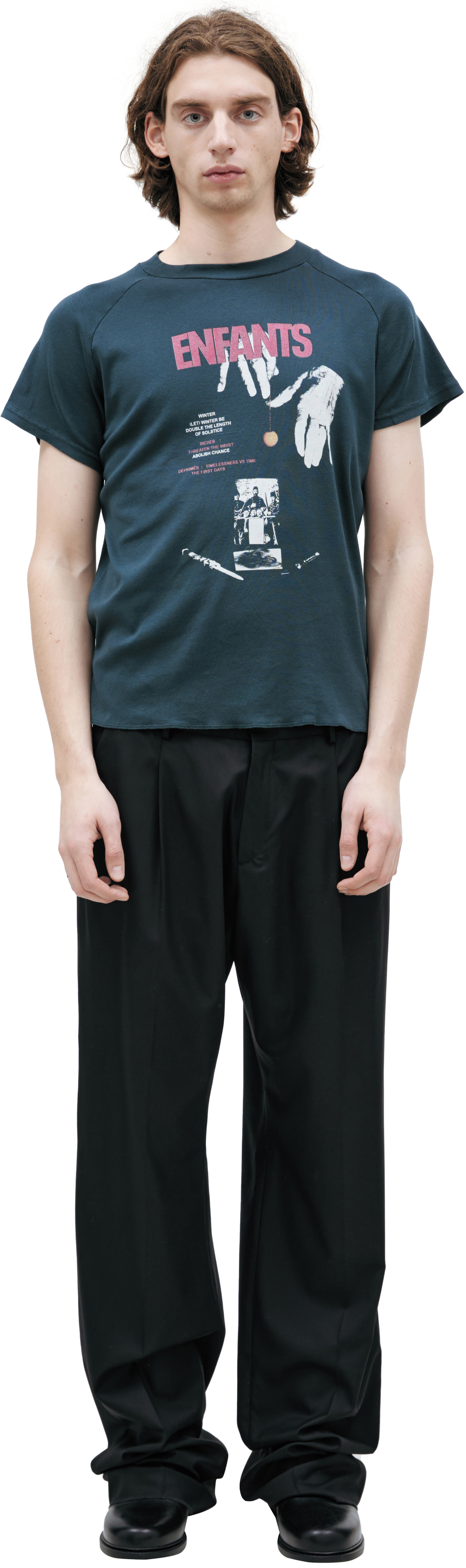 Buy Enfants Riches Déprimés men green t-shirt with a print for
