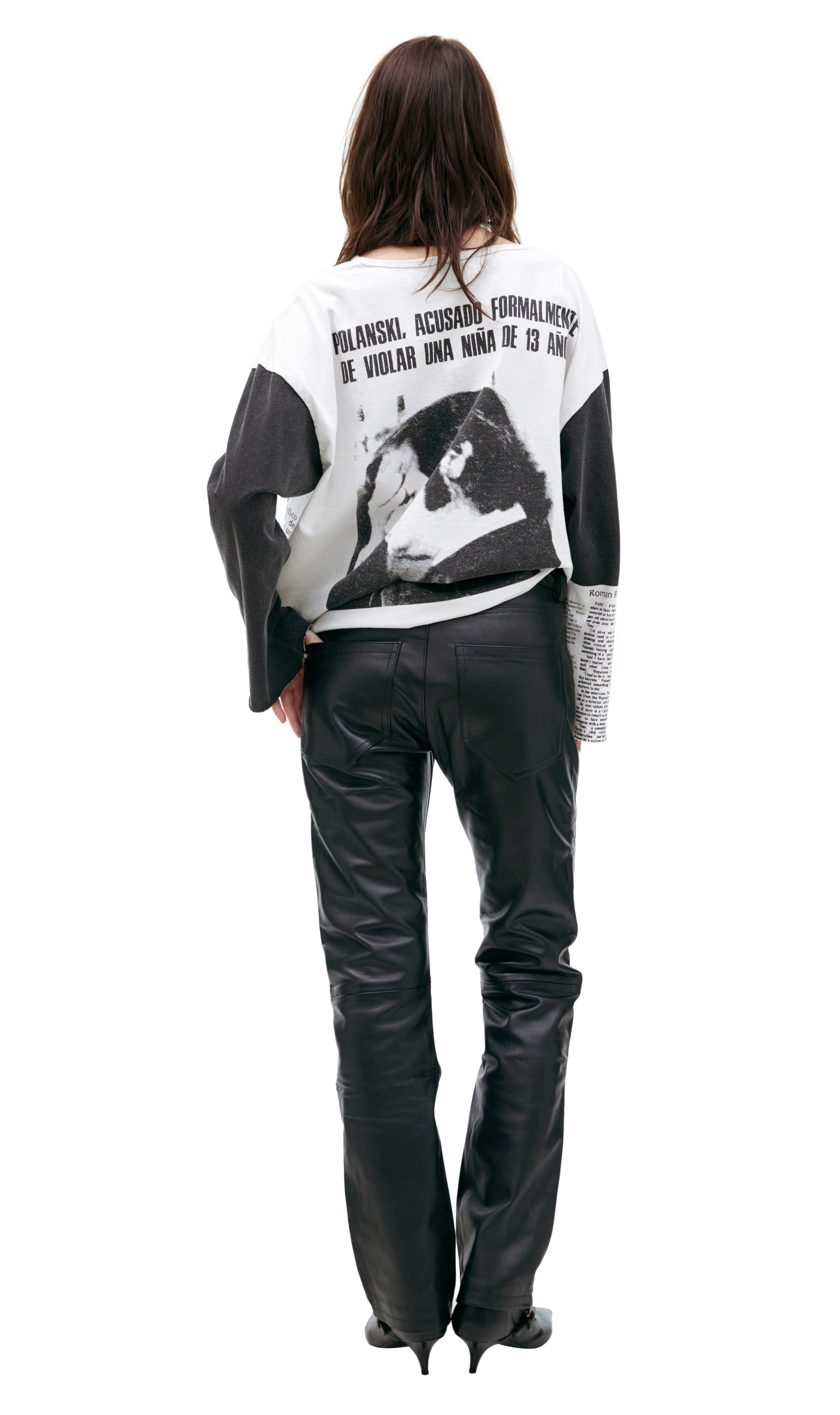 Enfants Riches Déprimés Black leather trousers