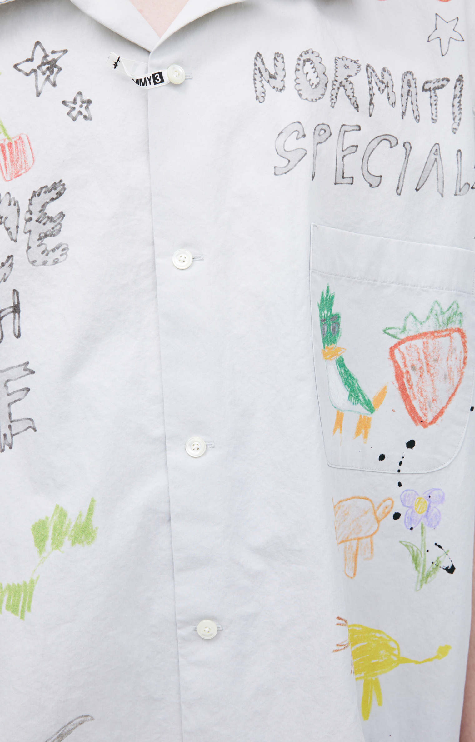 Buy Maison Mihara Yasuhiro men grey monoprint shirt for $910