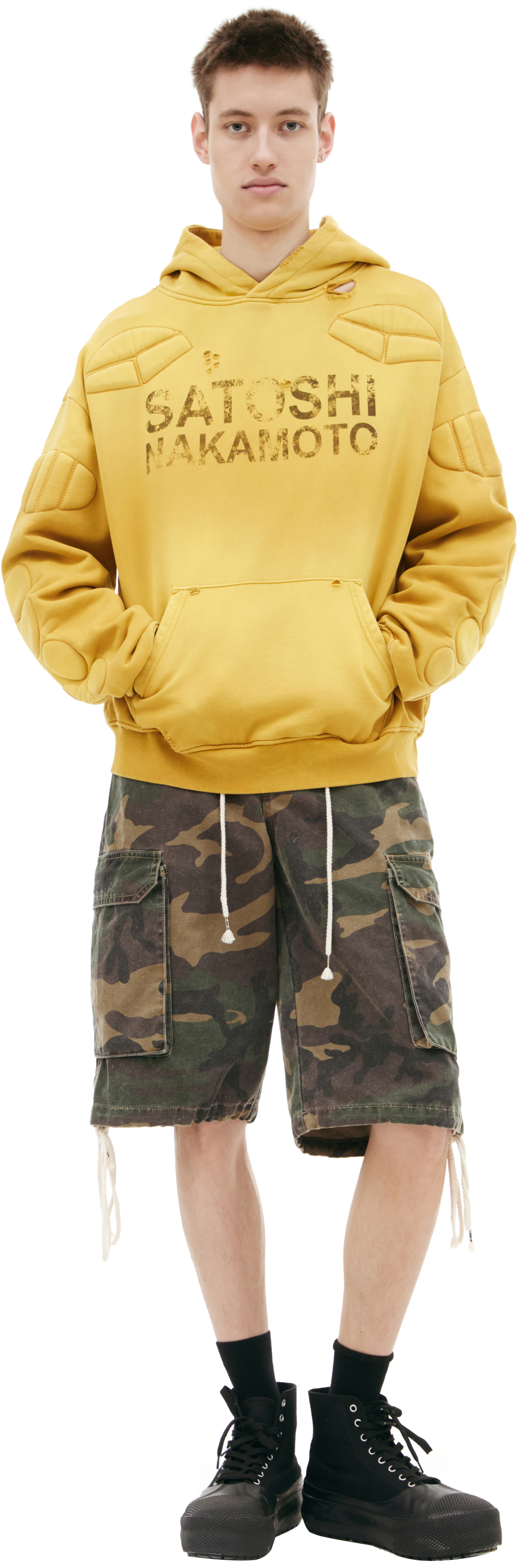 Satoshi Nakamoto Yellow logo hoodie