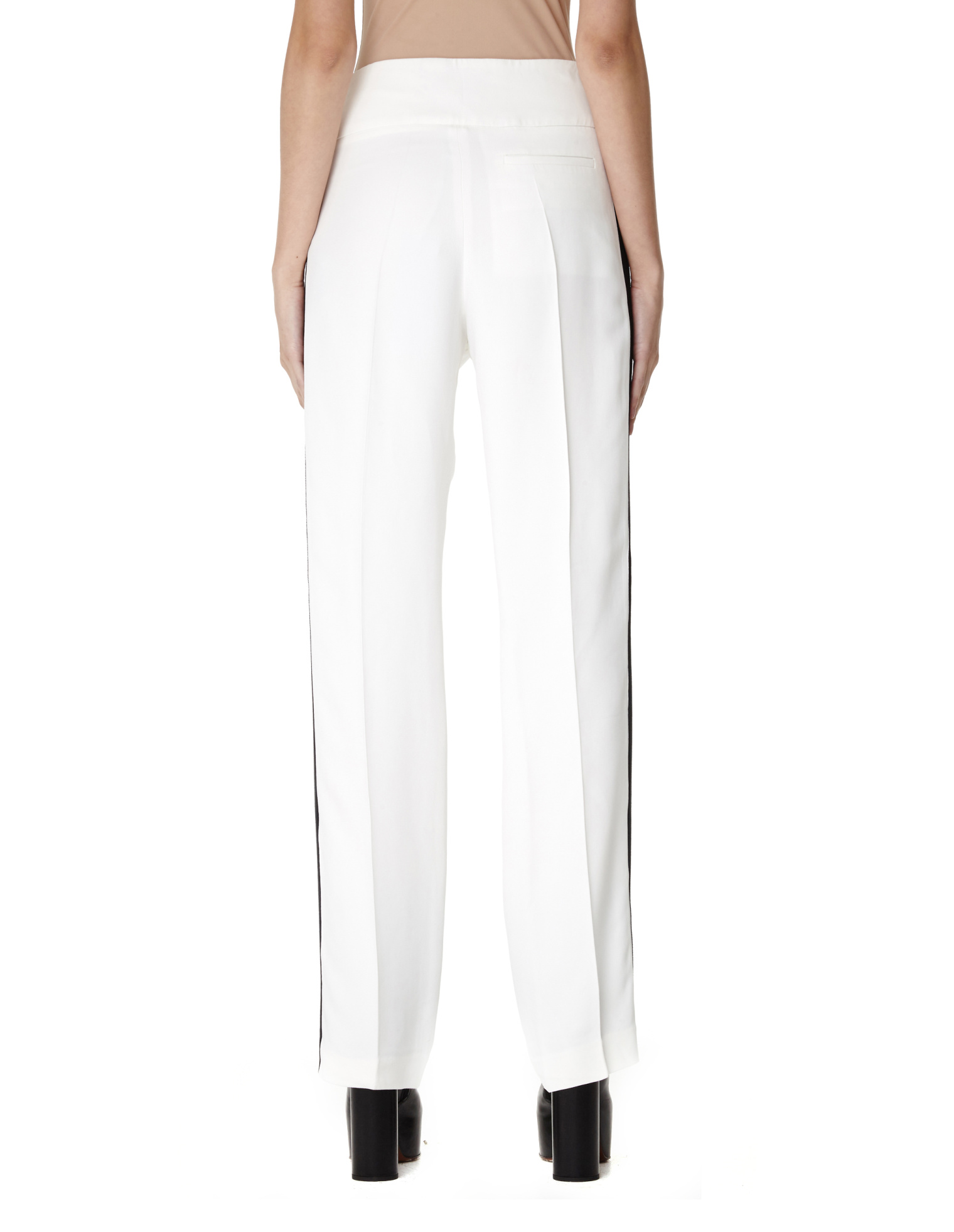 Haider Ackermann Wide-leg Striped White Pants