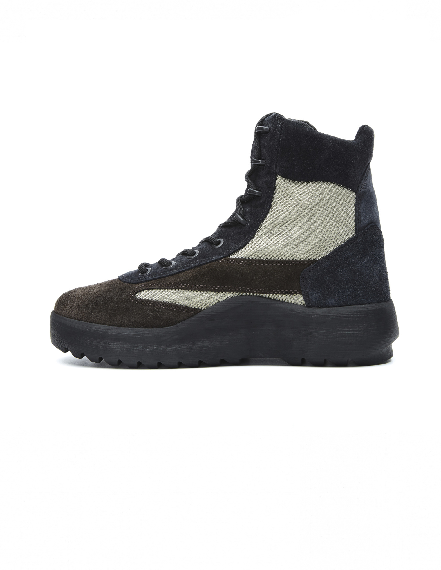 Yeezy Suede and Nylon Military Boots