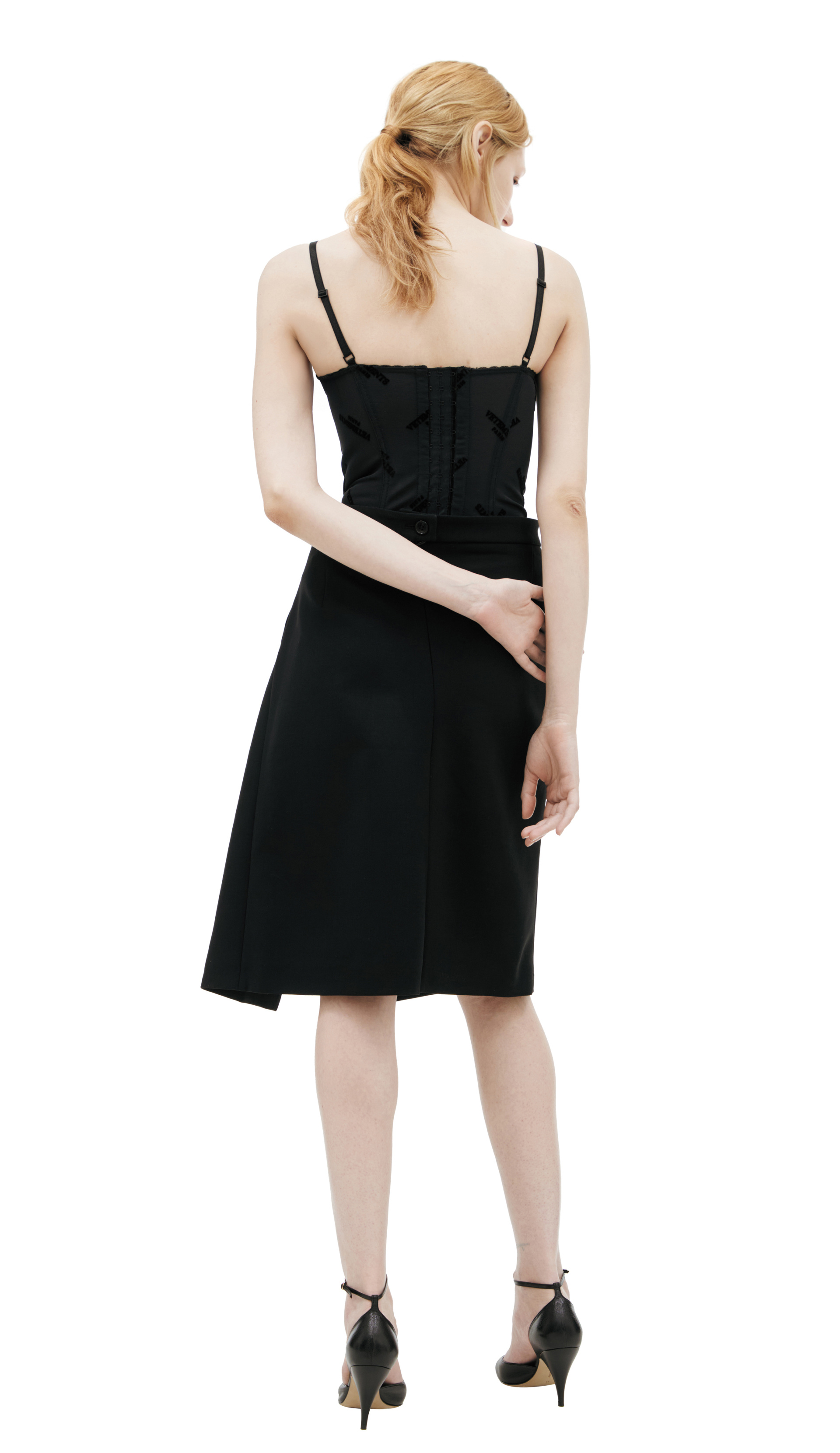VETEMENTS Black midi skirt