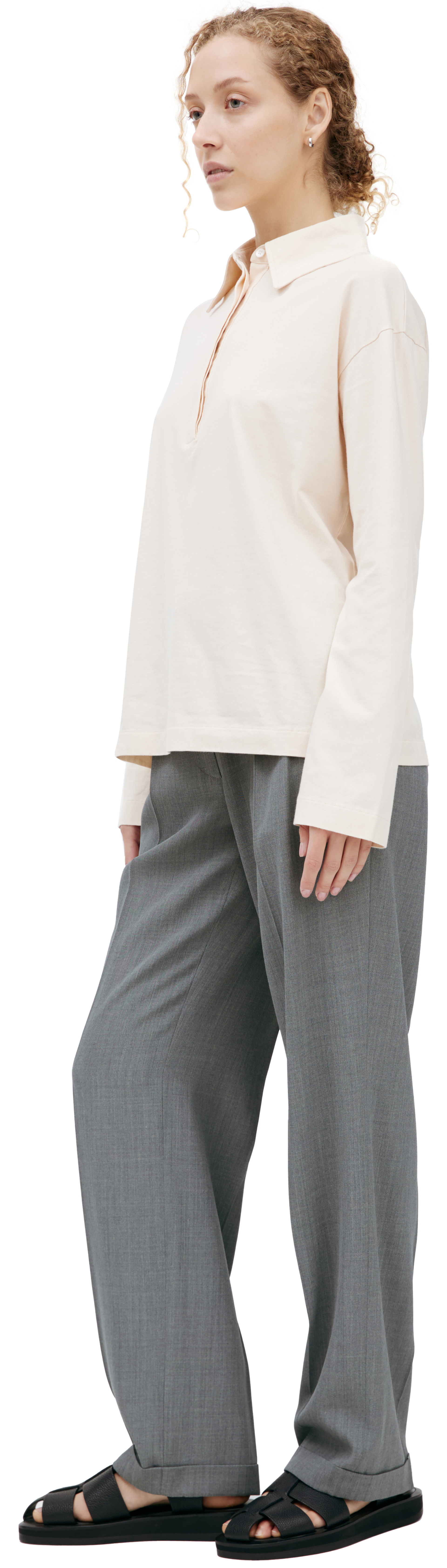 The Row Beige cotton polo