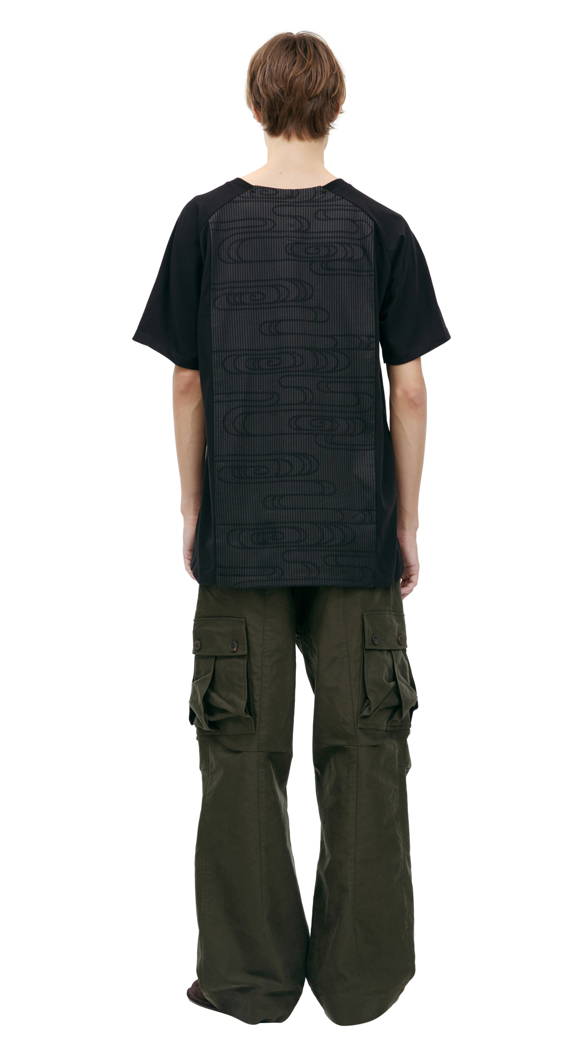 PLANIMETRY Black print T-shirt