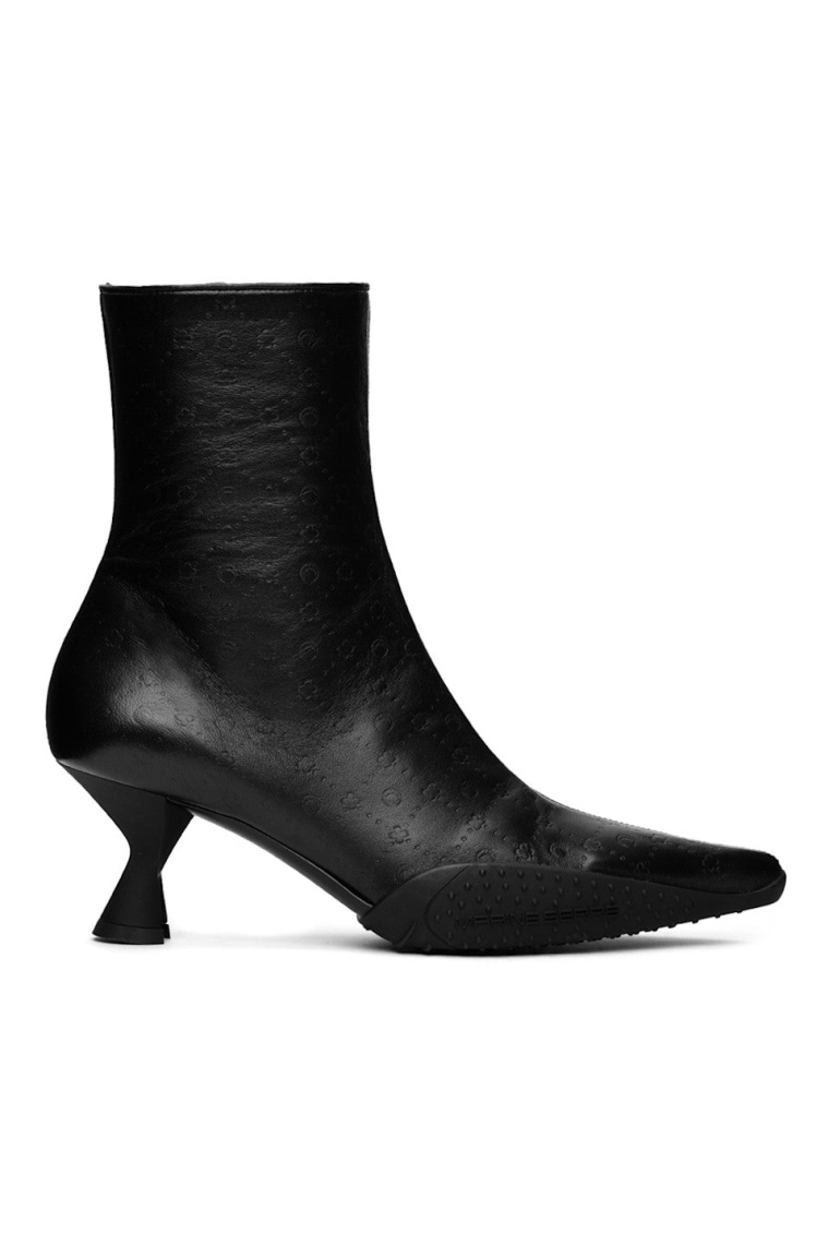 MARINE SERRE Leather Ankle Boots