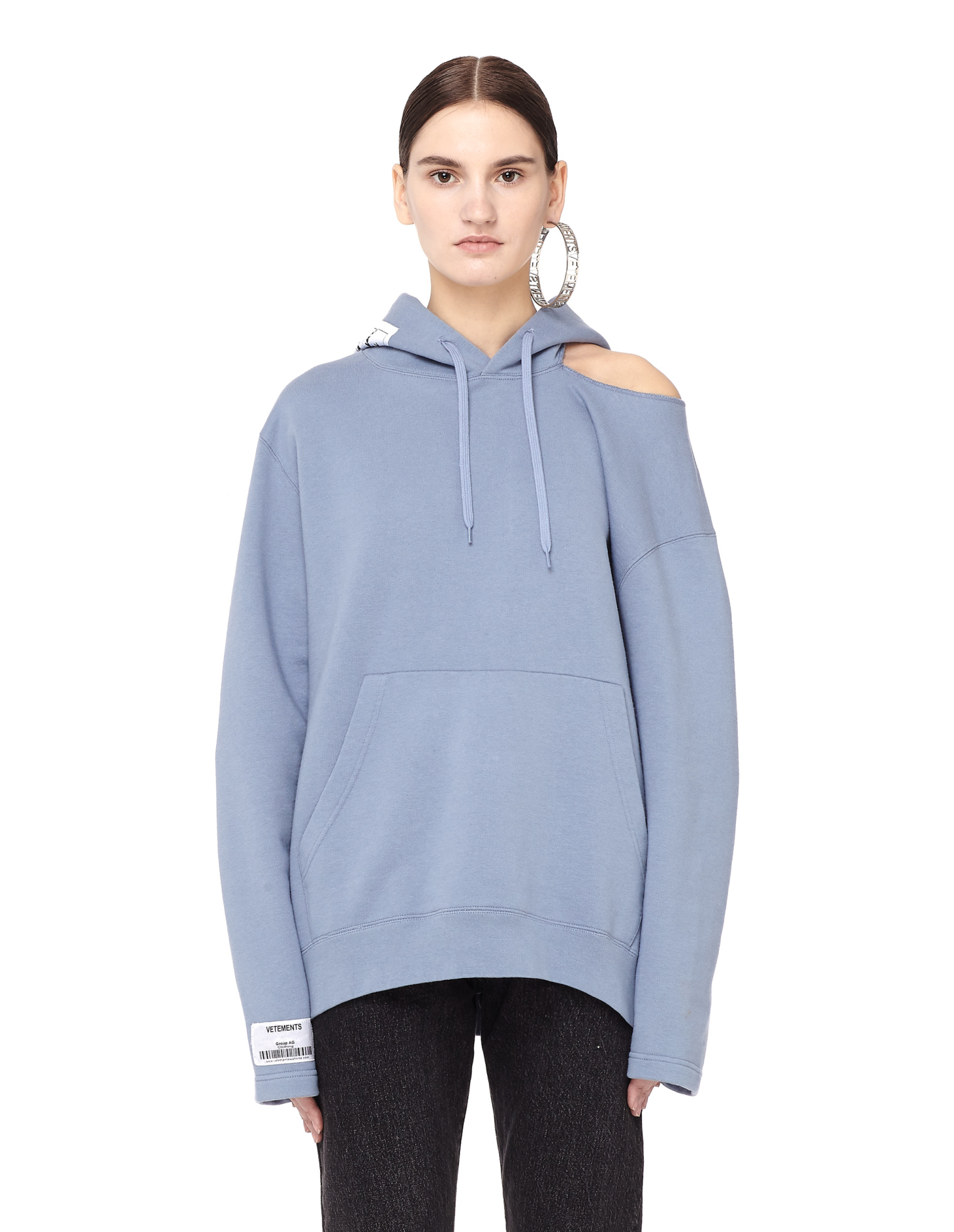 VETEMENTS Худи с вырезом на плече