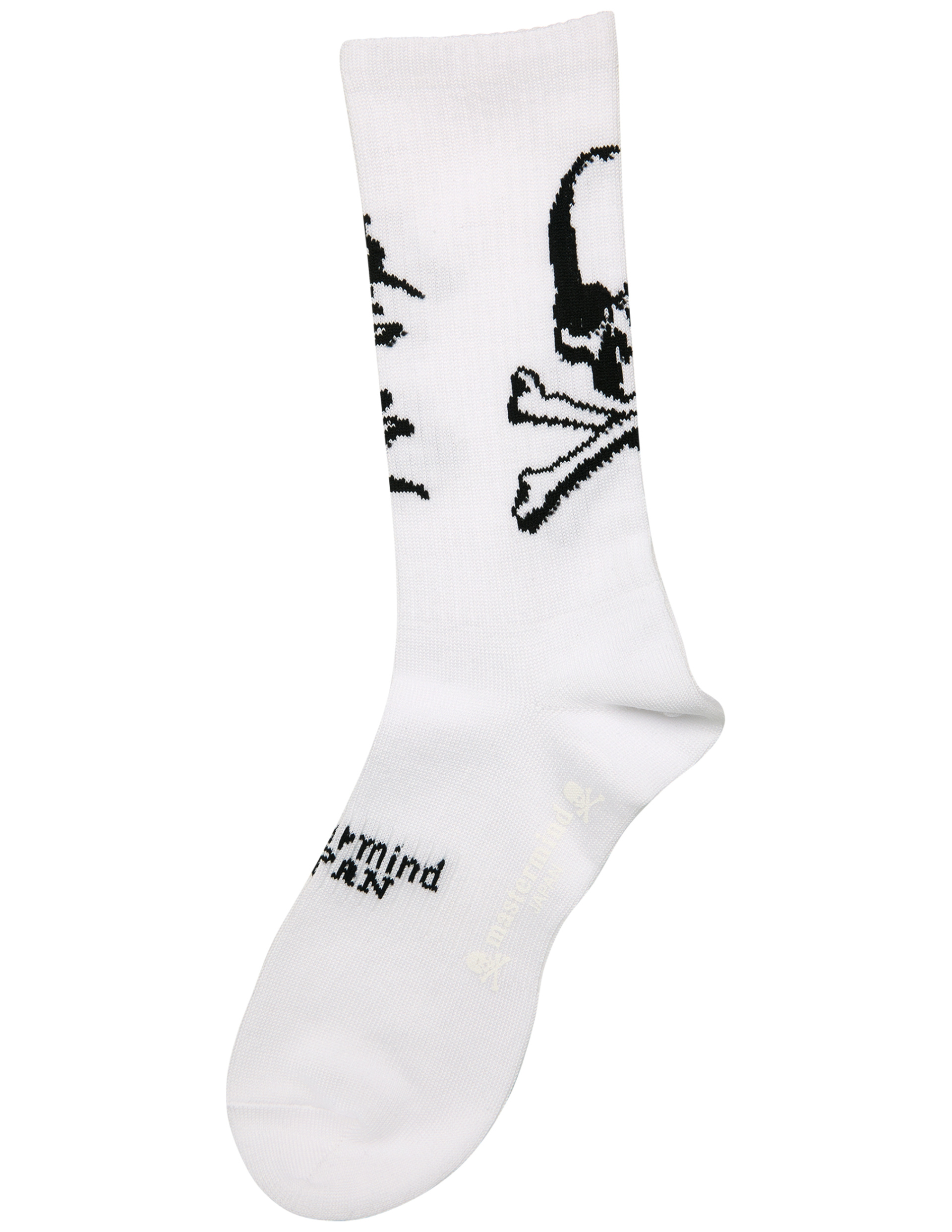 Mastermind WORLD Носки-MJ26EE1-SO007/WHITE черное лого и надпись,белые
