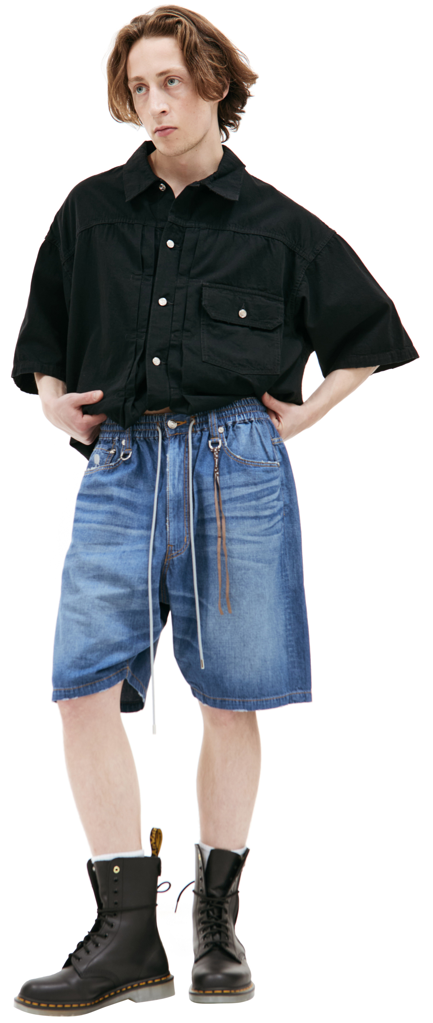 Mastermind WORLD Blue denim shorts