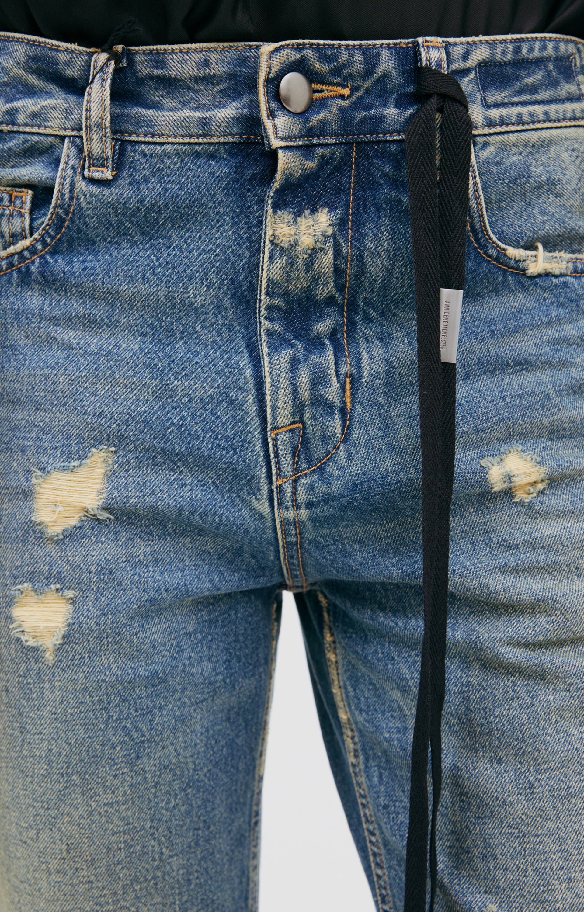 Ann Demeulemeester flared jeans with scuffs