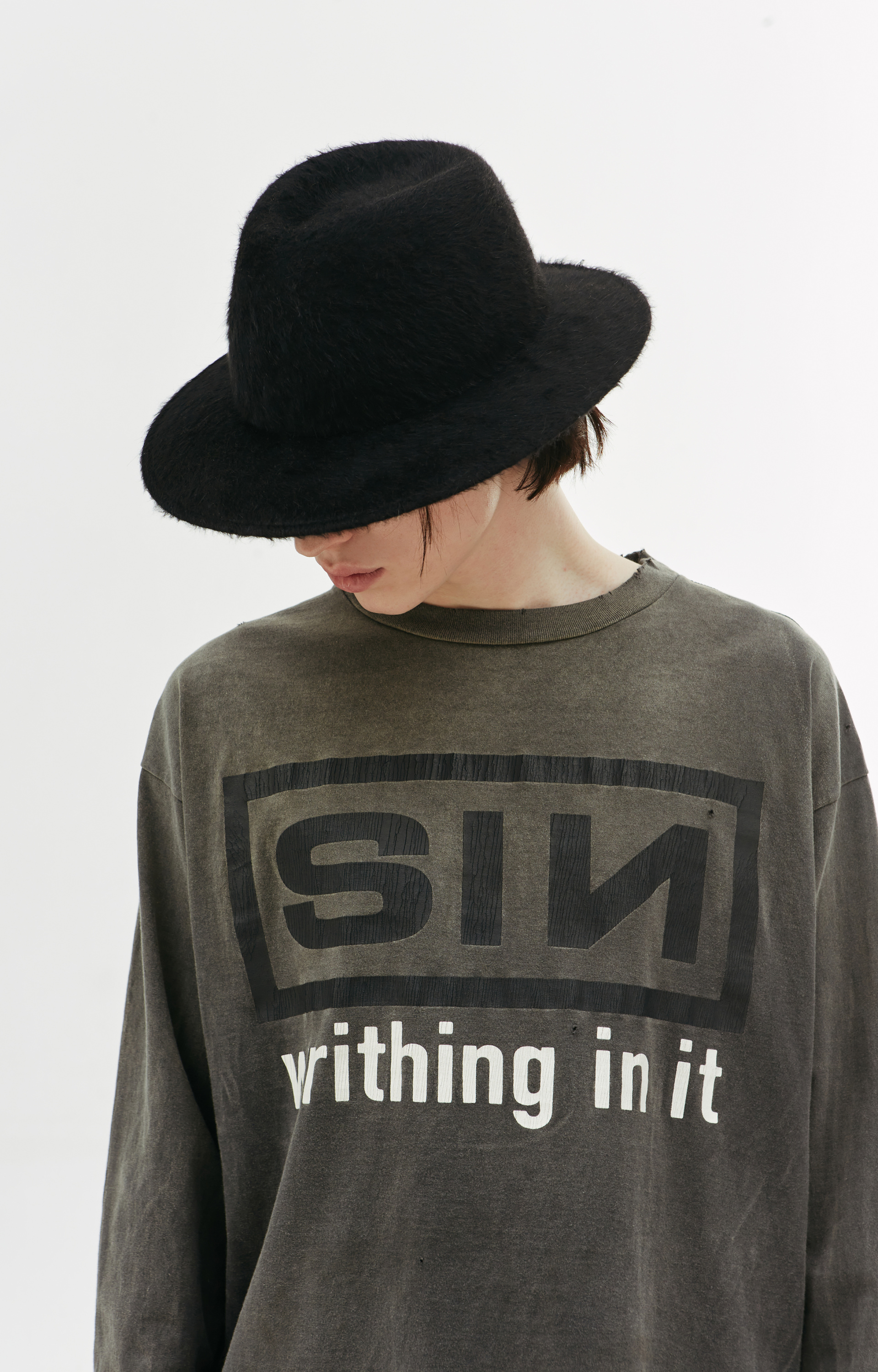 Saint Michael Sin printed long sleeve t-shirt