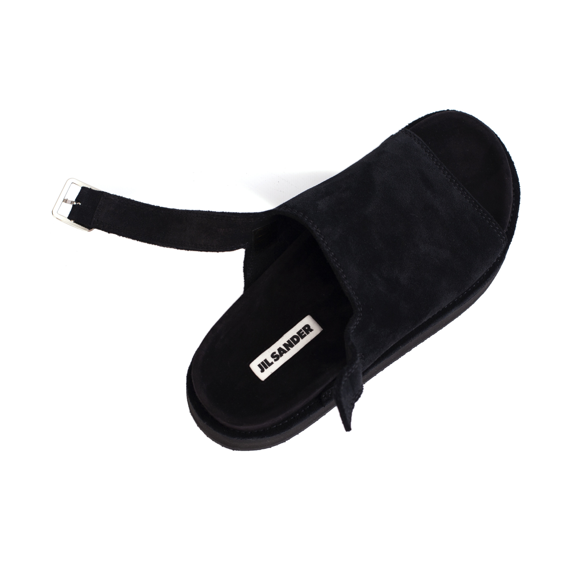 Jil Sander Black Suede Sandals