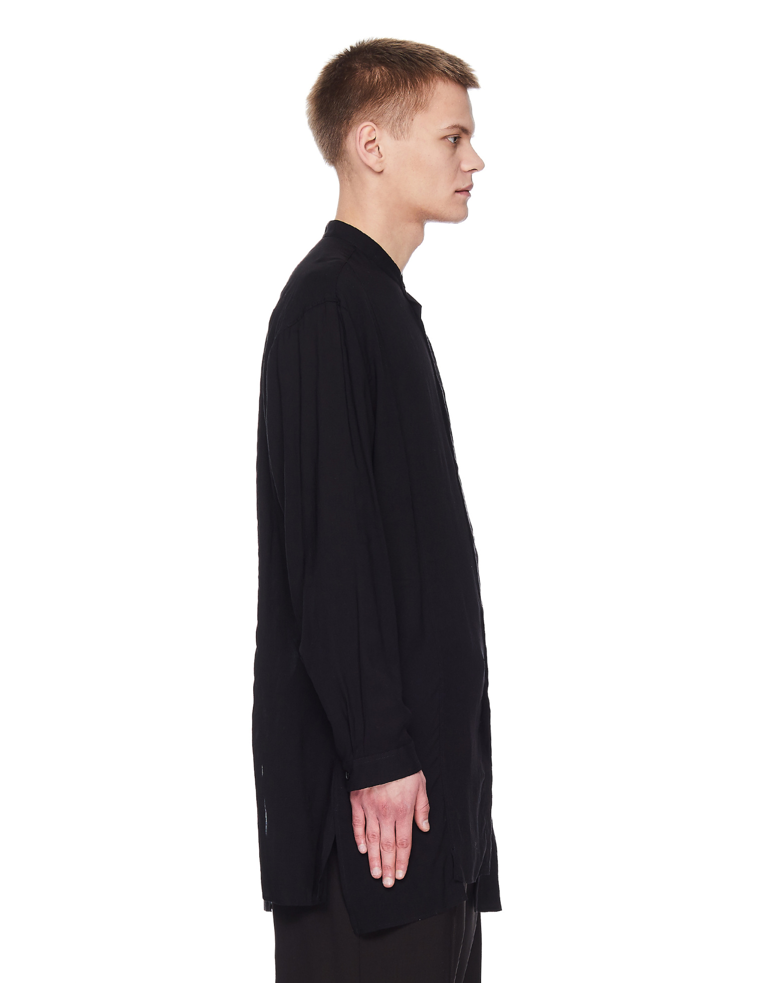 Yohji Yamamoto Black Asymmetric Shirt