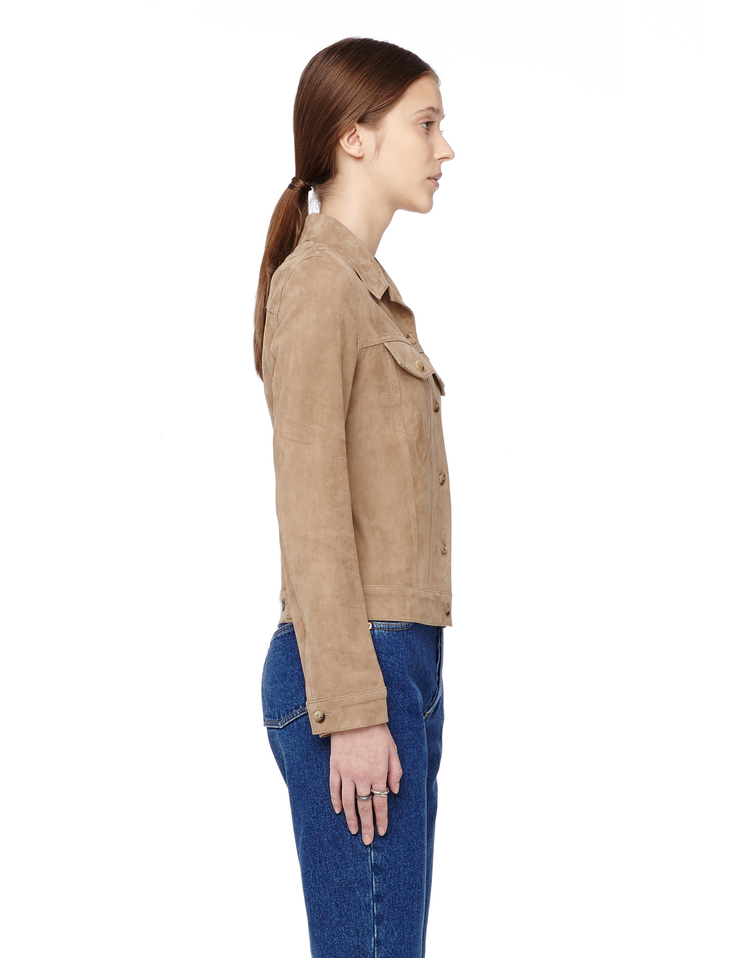 The Row Coltra suede jacket