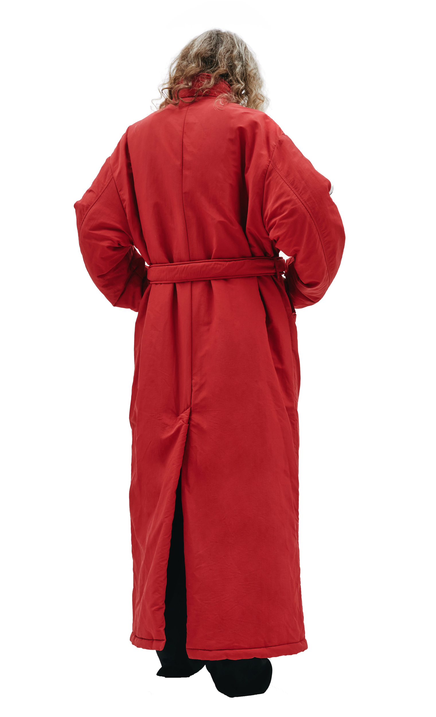 Balenciaga Long Down Coat In A Vintage Athletic Style