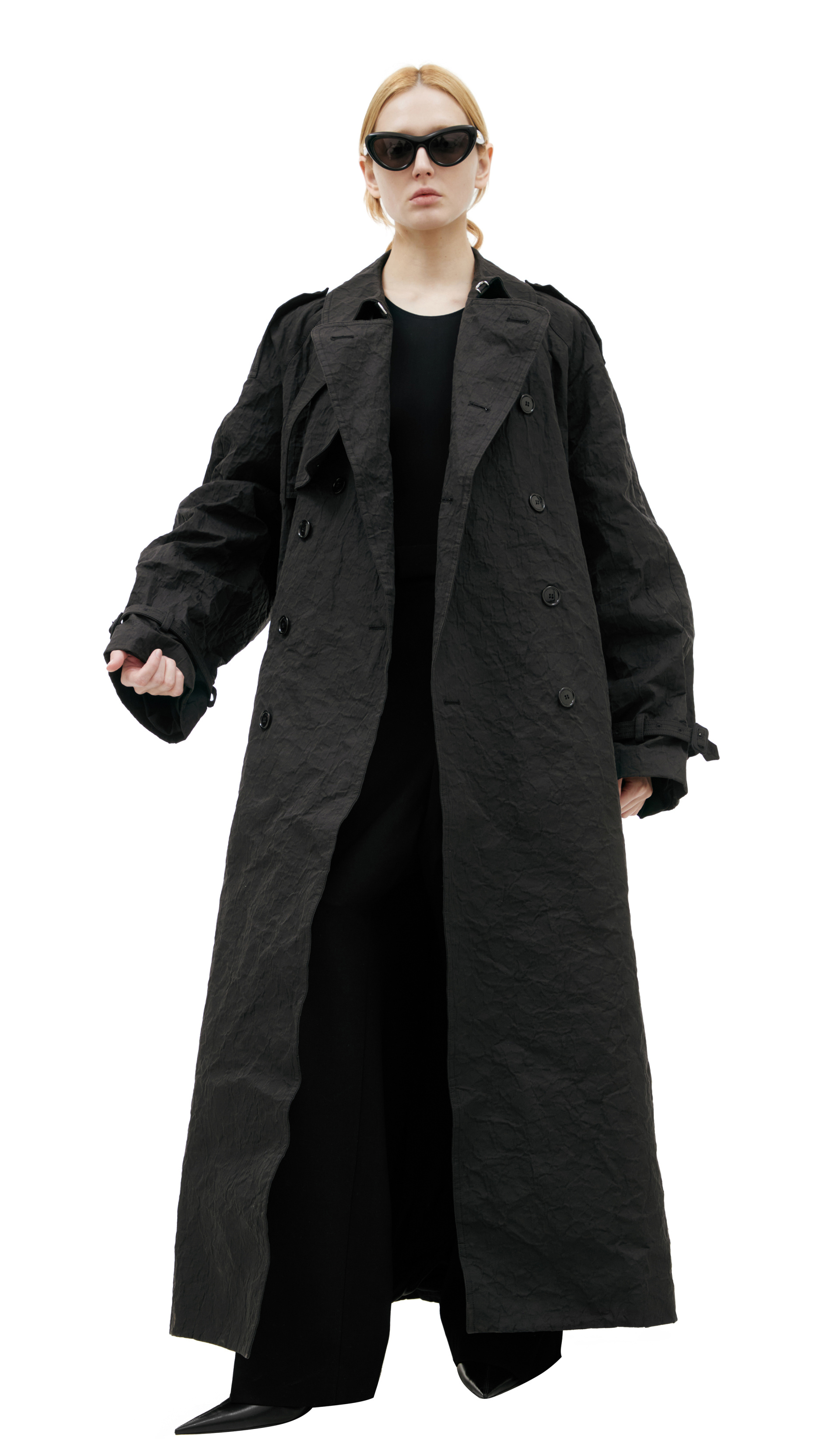 VETEMENTS Double-breasted trench coat with belt