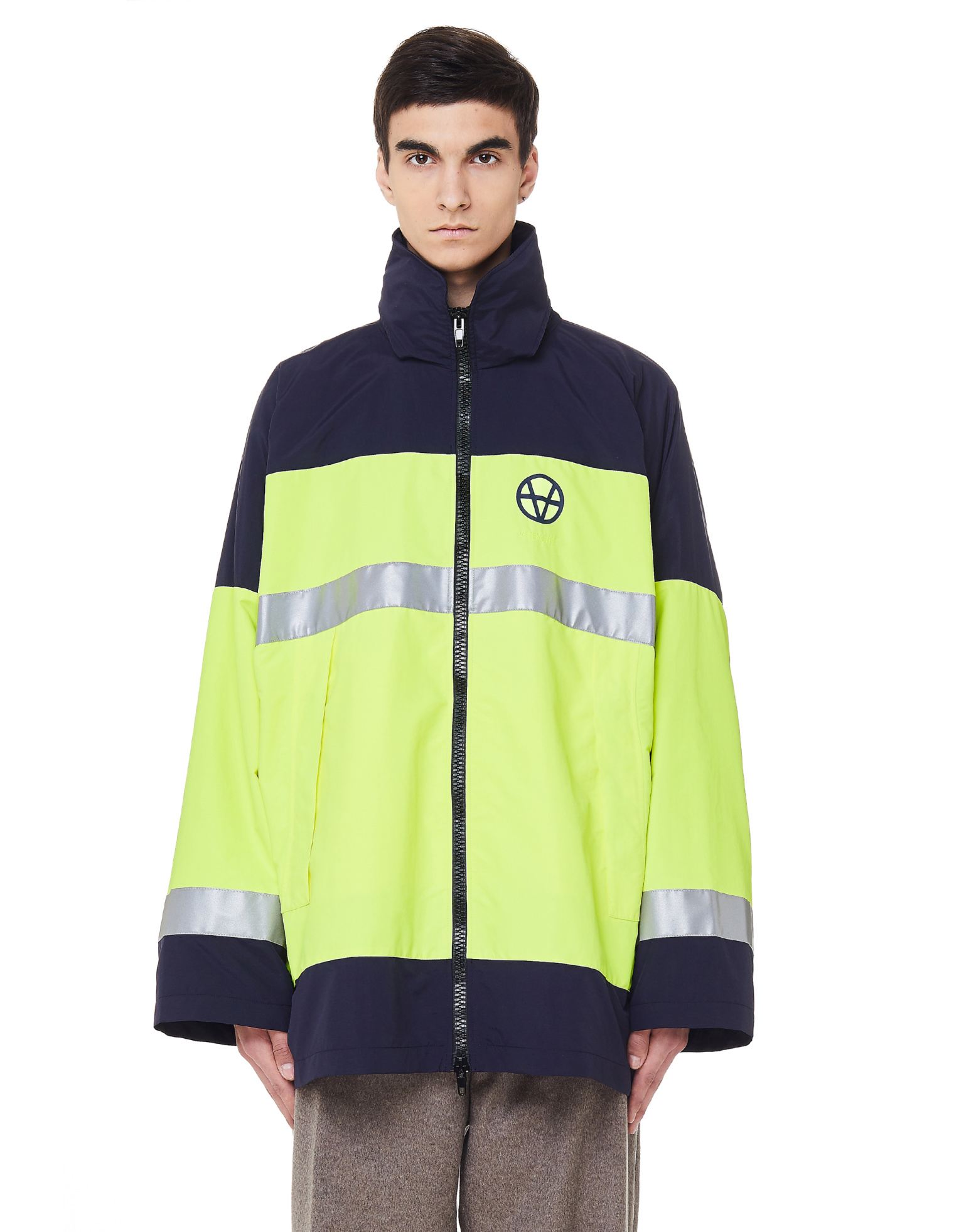 VETEMENTS Neon Green Anarchy Windbreaker