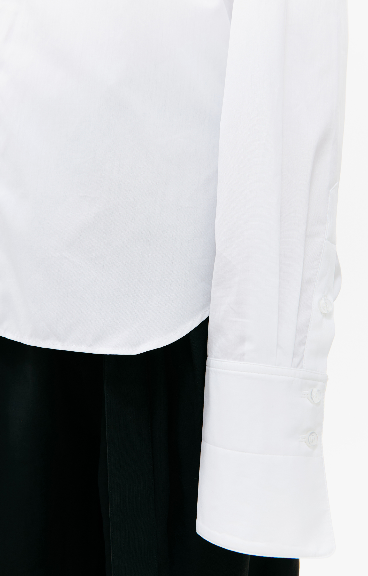 LOUIS GABRIEL NOUCHI Белая рубашка с накладным карманом