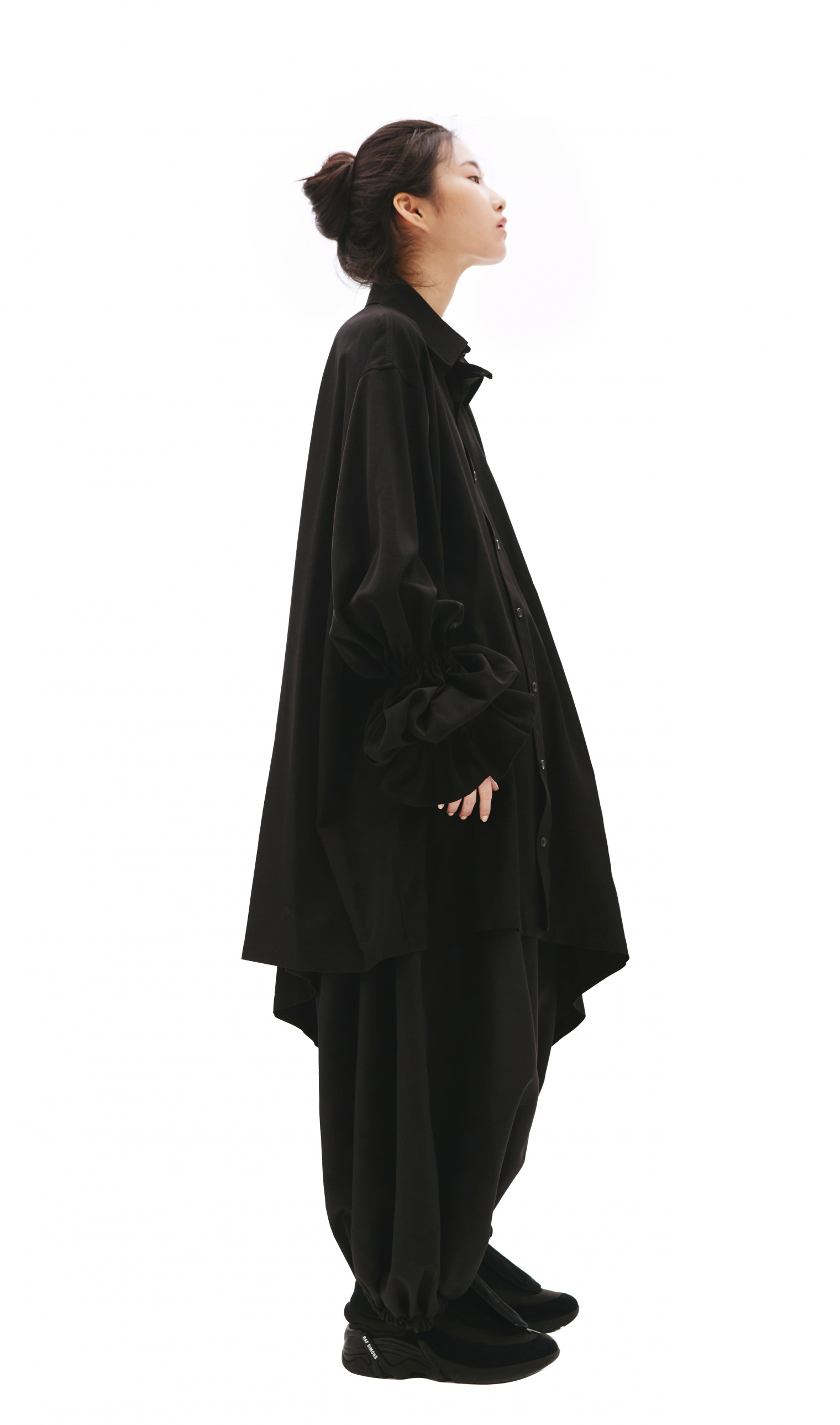 Yohji Yamamoto Рубашка с рукавом-пончо