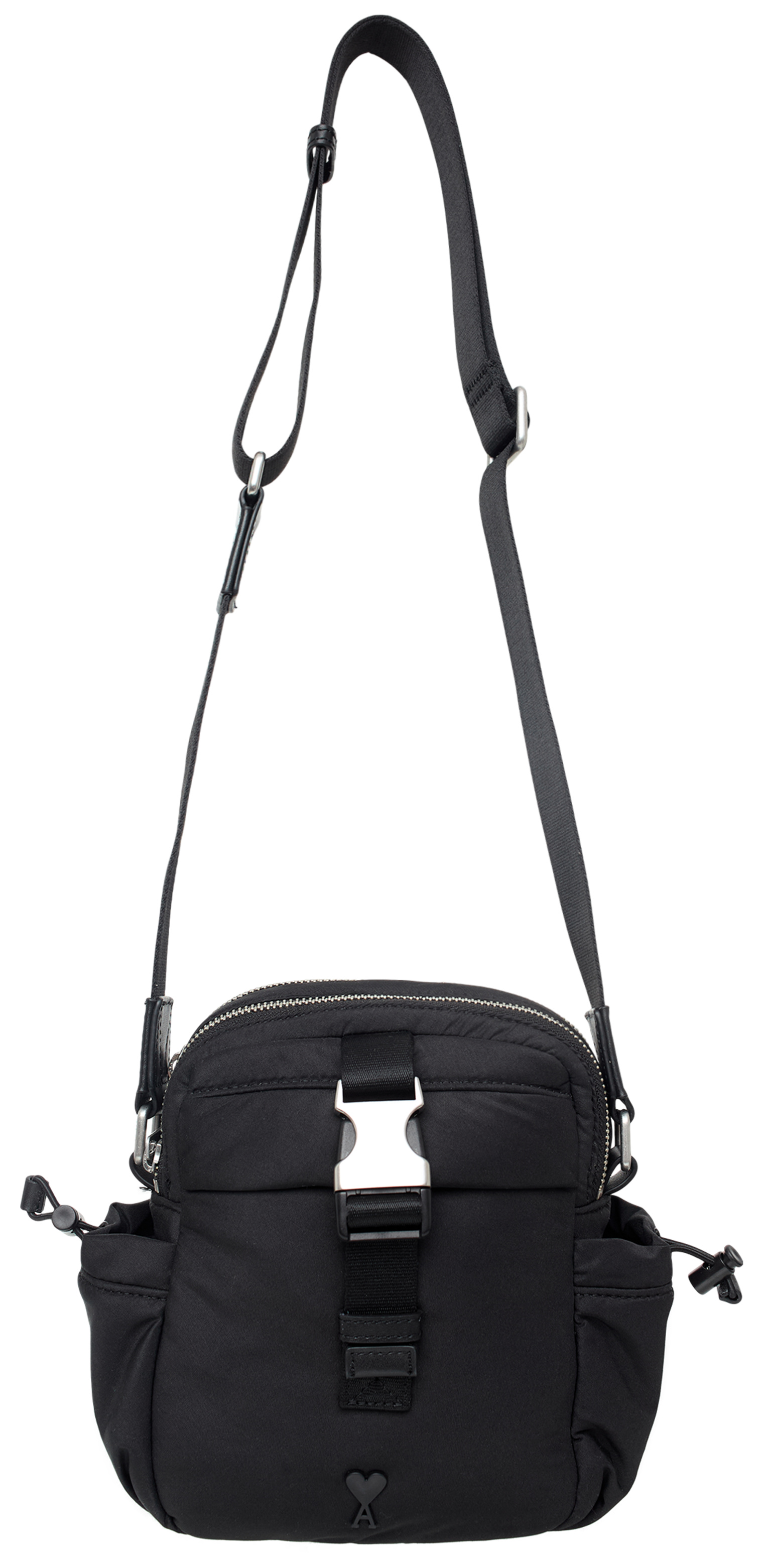 AMI PARIS Black bag with carabiner