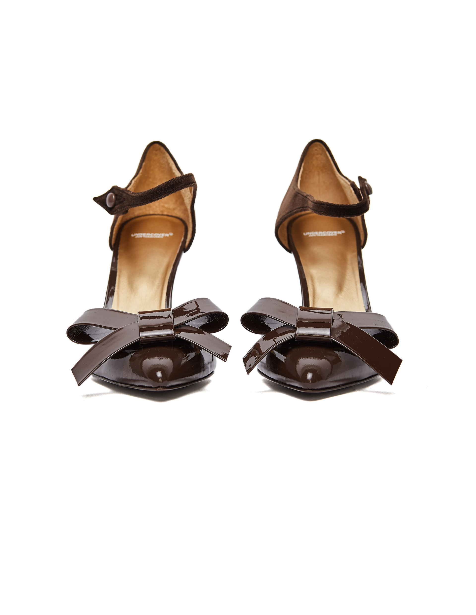 Undercover Brown Patent Leather Bow Heels