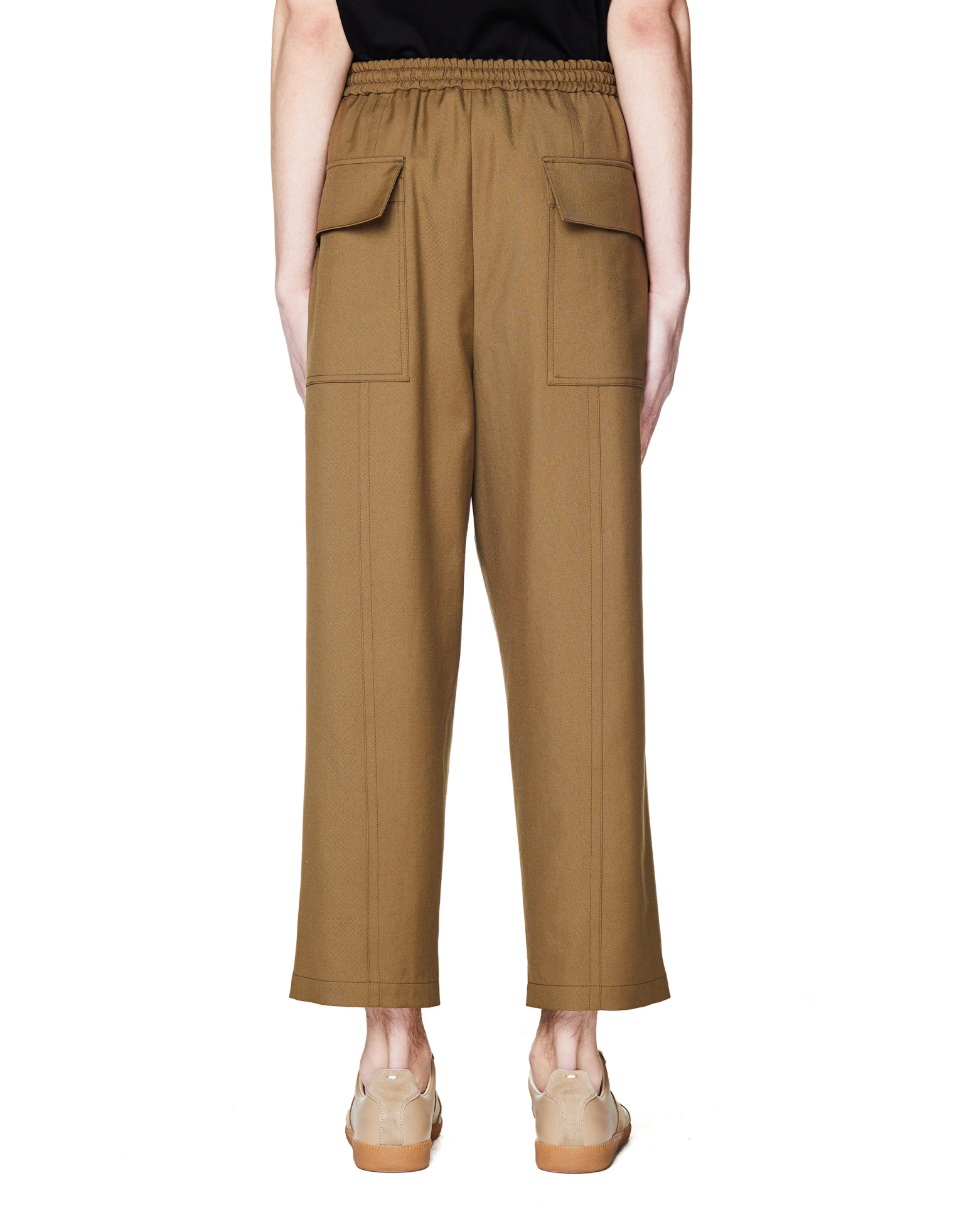 Buy Jil Sander men khaki cropped alem trousers for €420 online on 