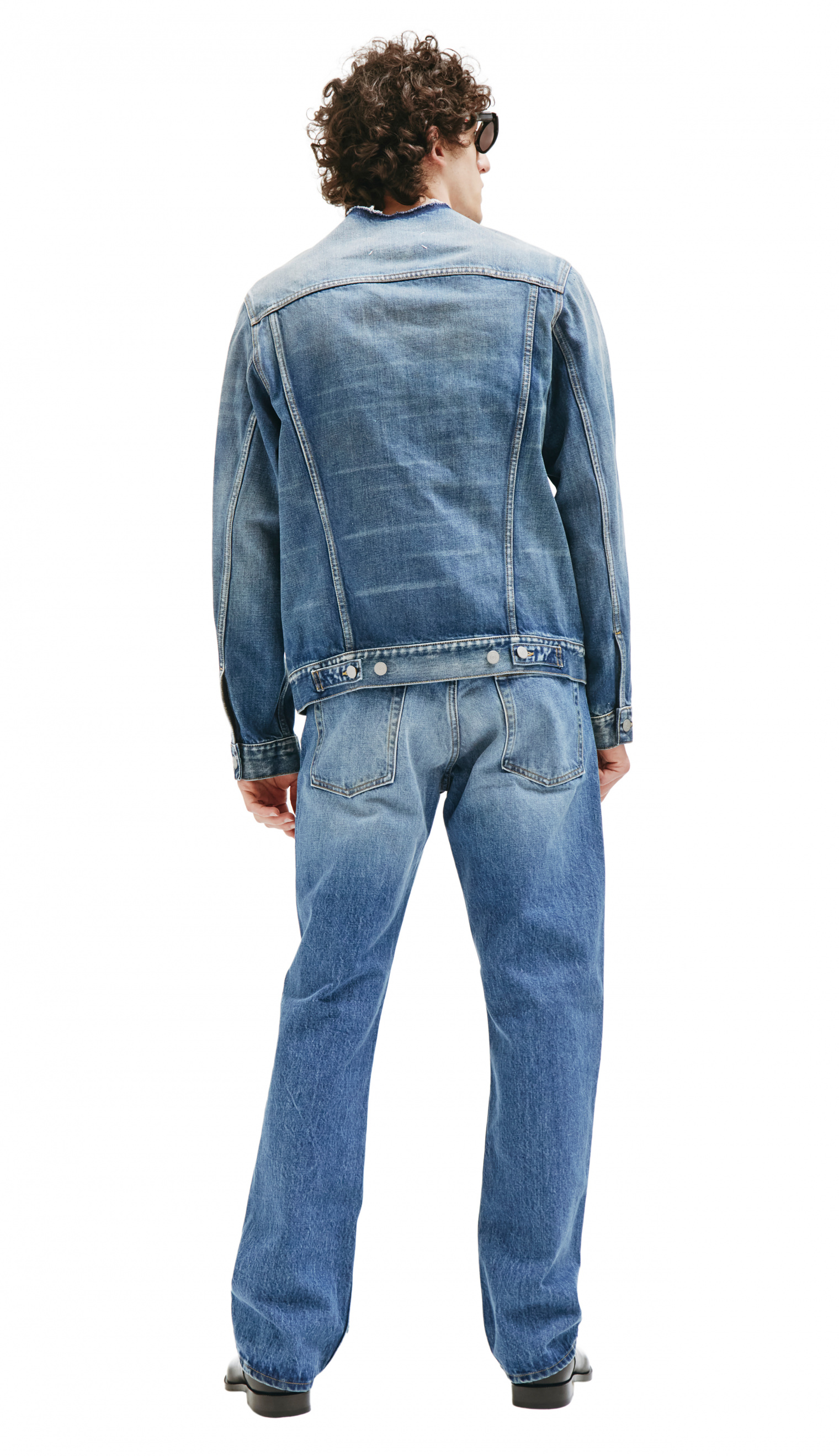 Maison Margiela Collarless Blue Denim Jacket