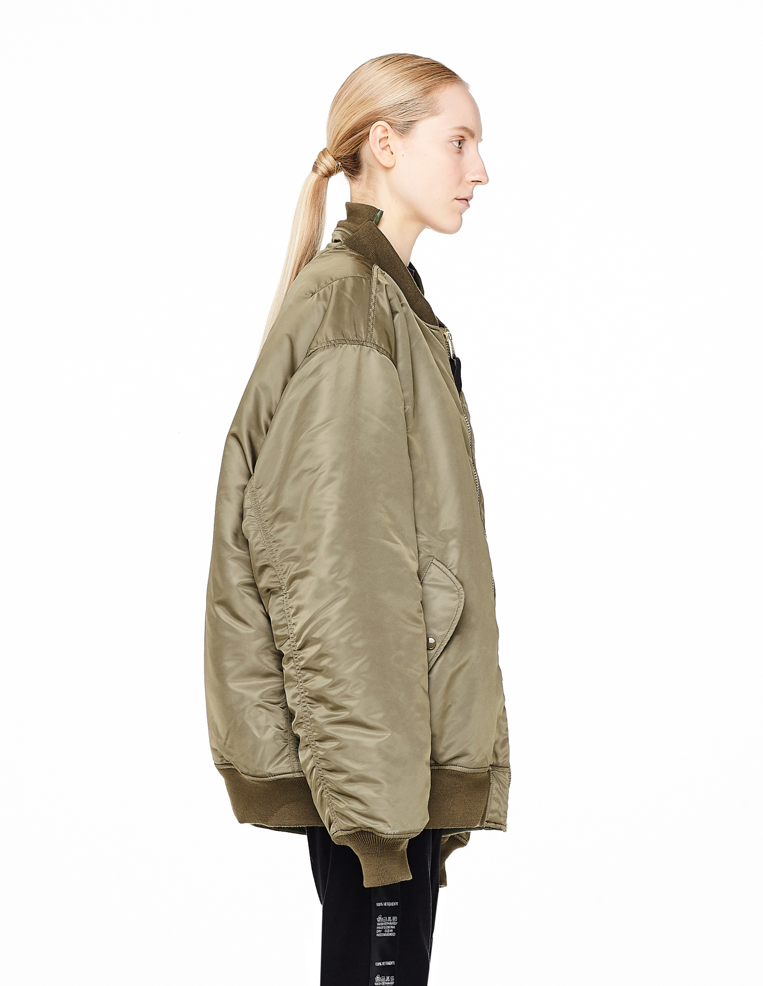 VETEMENTS Alpha Industries Khaki Bomber Jacket