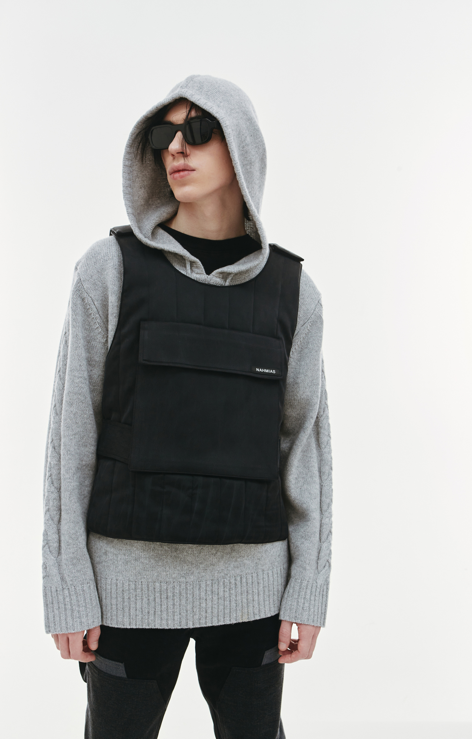 Nahmias Black Sandwashed Vest