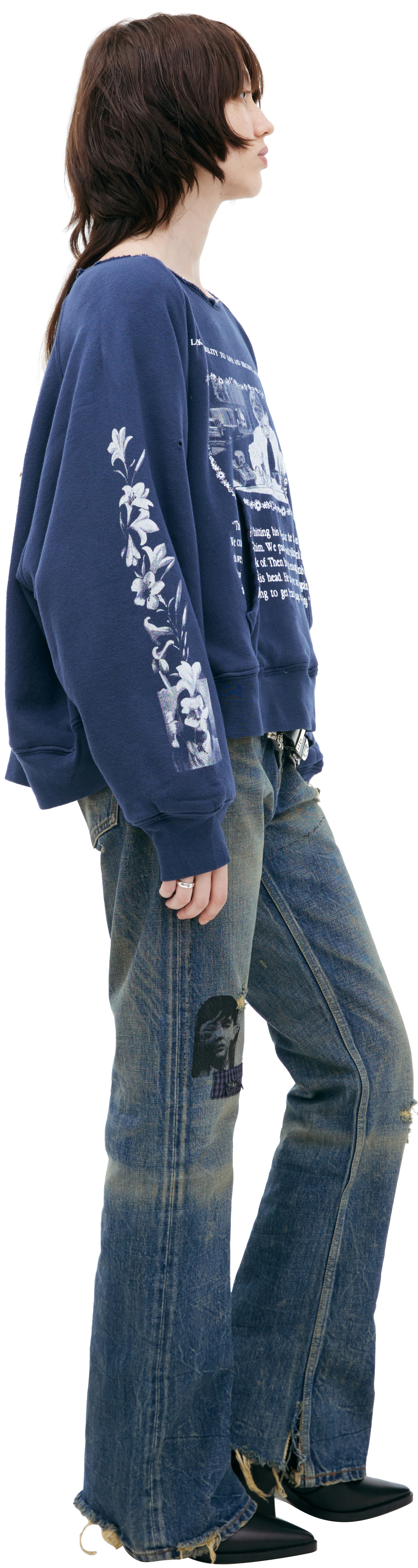 Enfants Riches Déprimés Blue printed sweatshirt