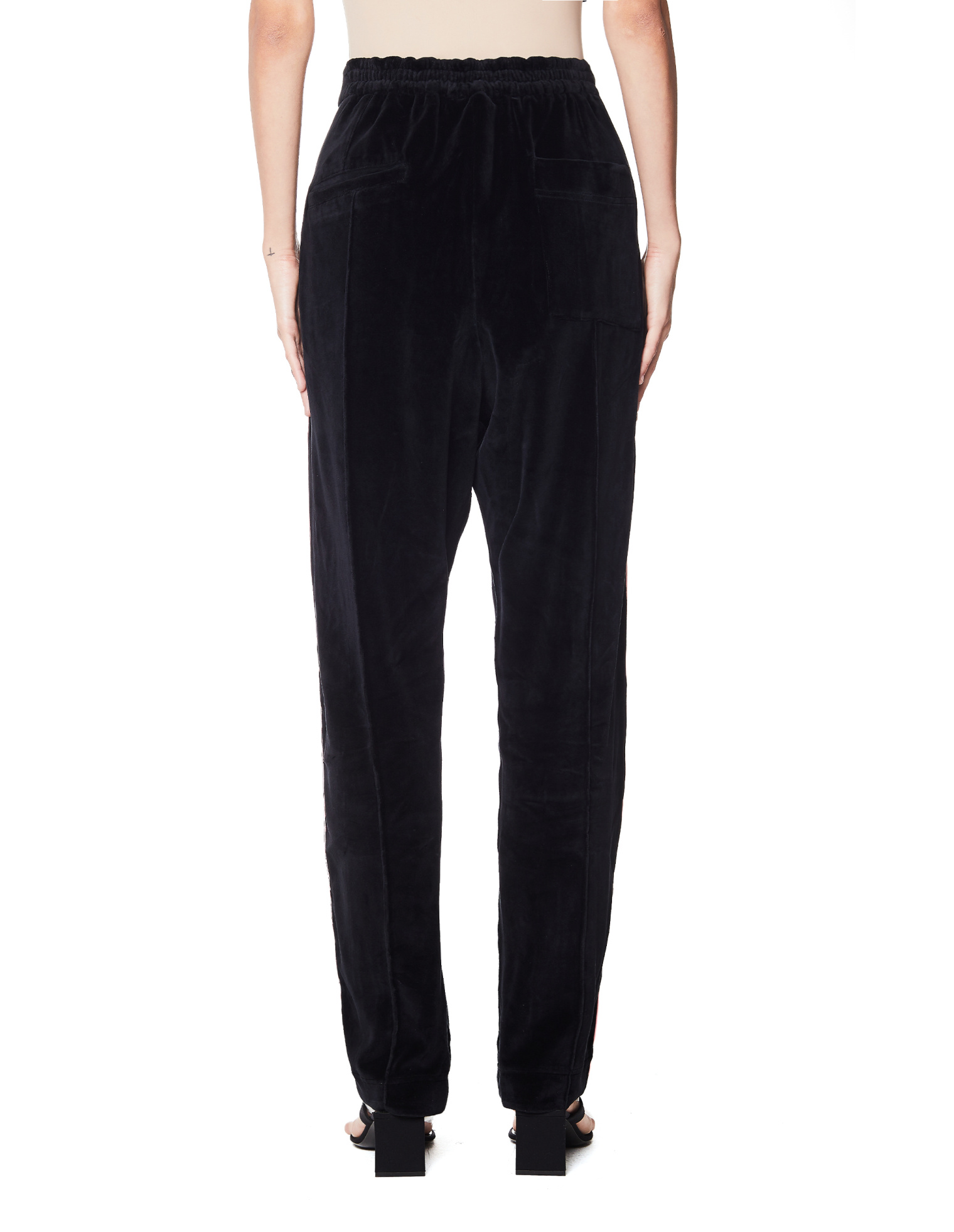 Haider Ackermann Black Velvet Cotton Trousers