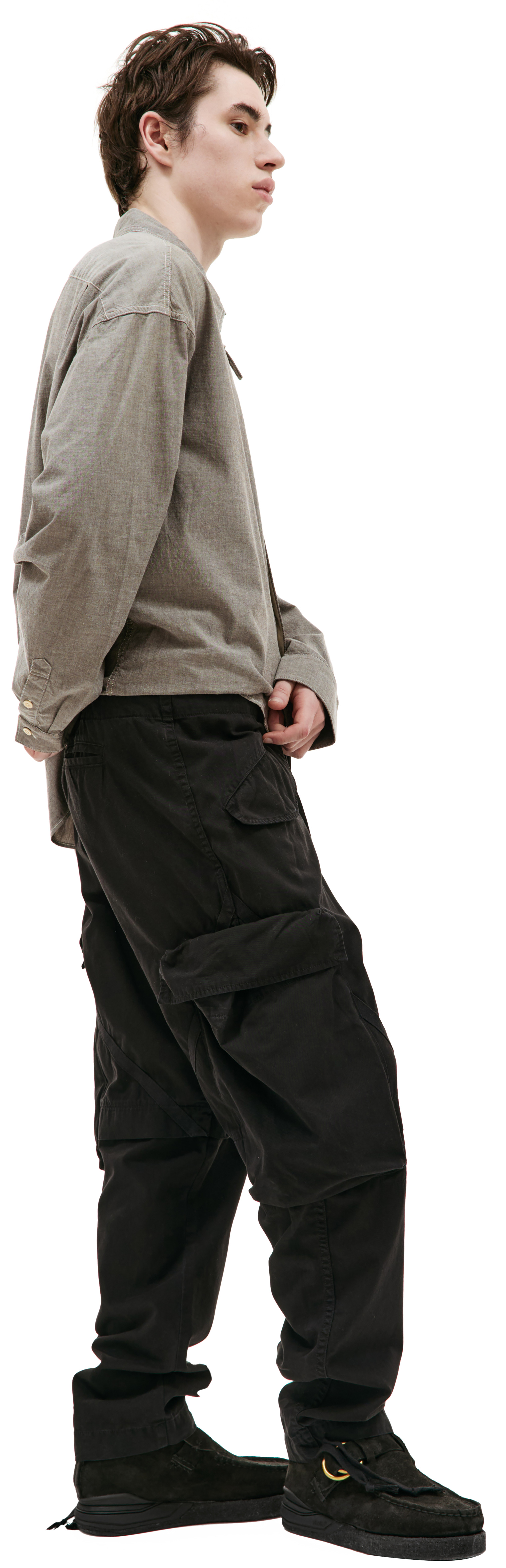 Greg Lauren Black cargo trousers