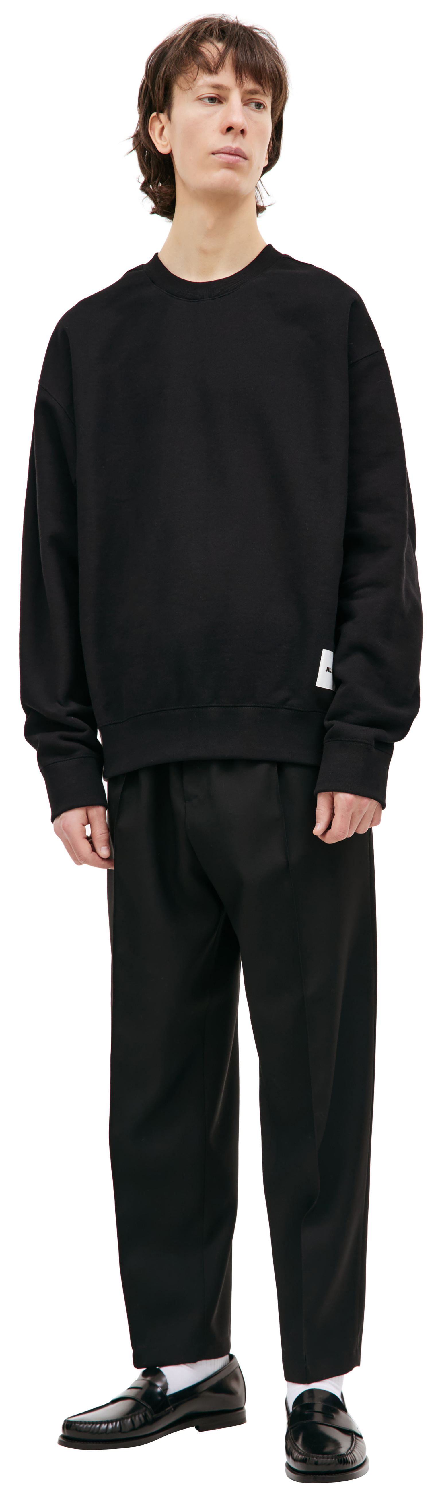 Jil Sander Black patch sweatshirt