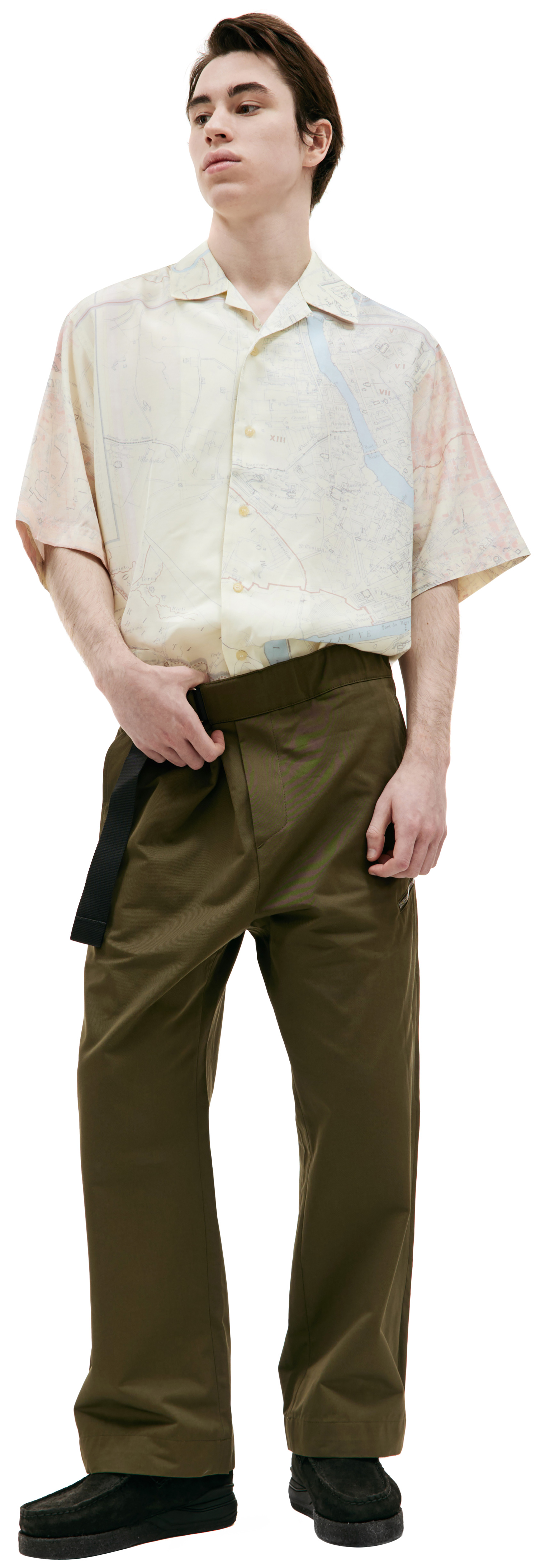 OAMC Khaki cotton trousers