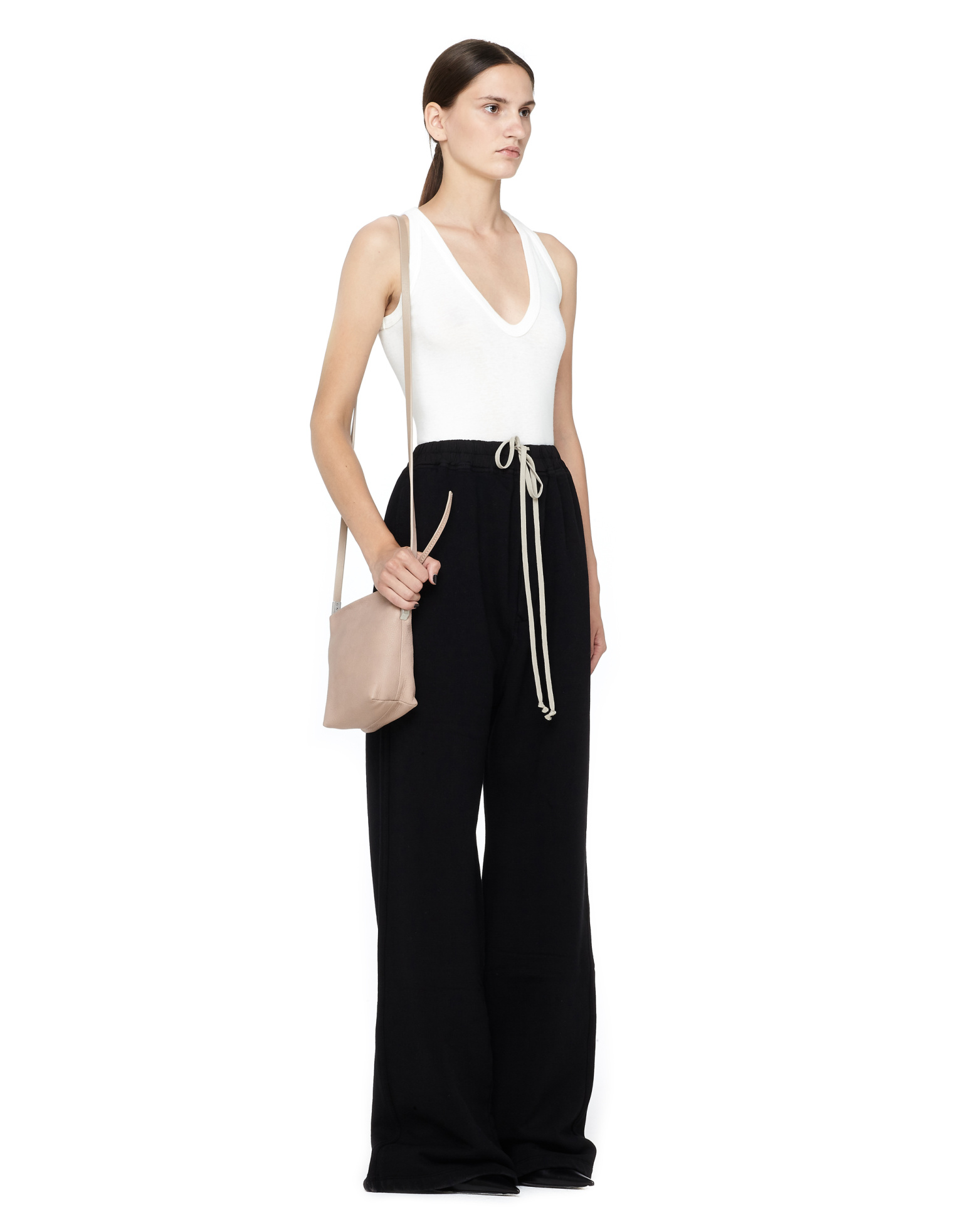Rick Owens Pink Leather Crossbody Bag