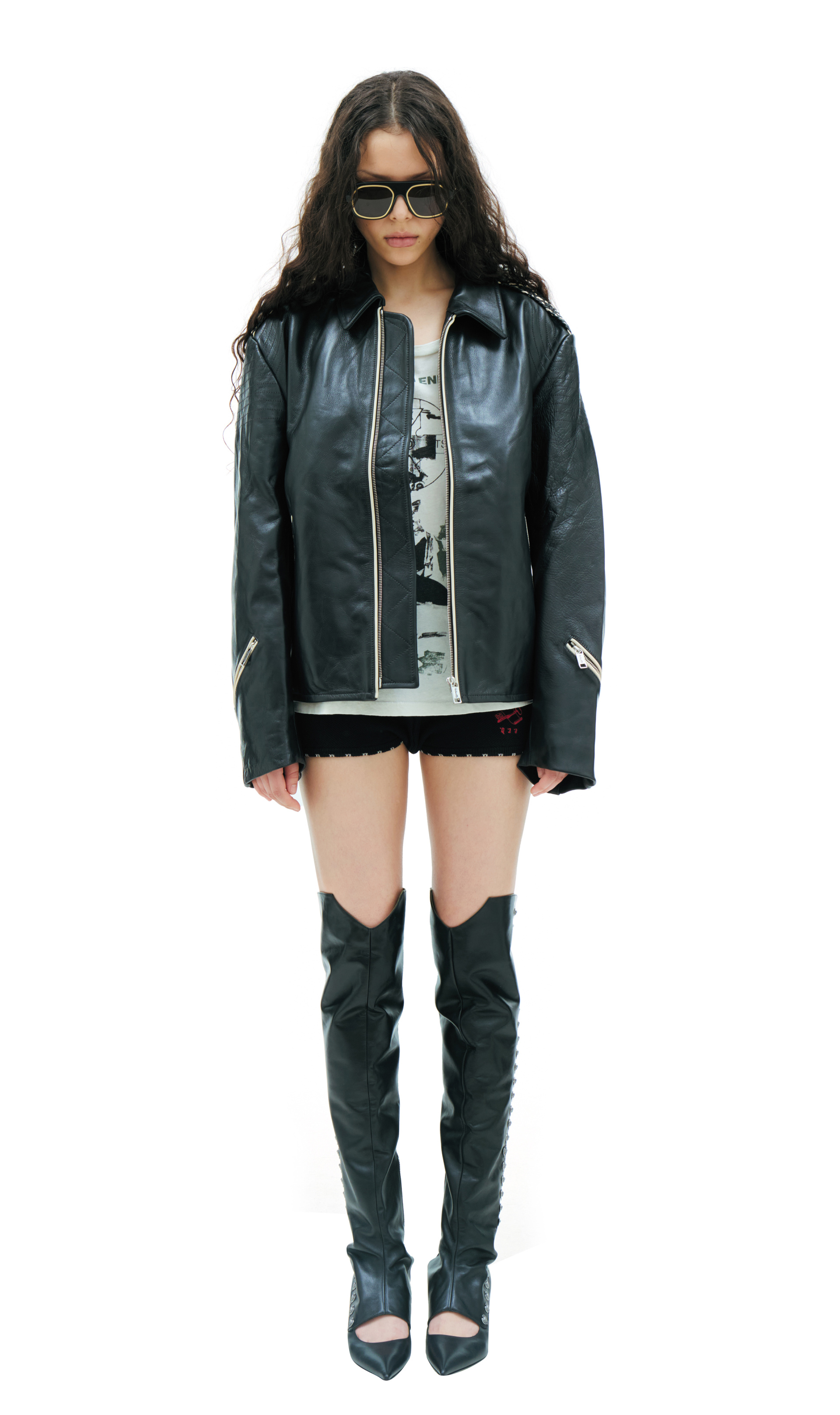 Enfants Riches Déprimés Black leather jacket