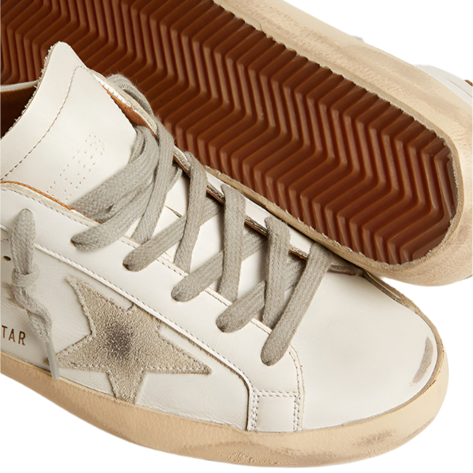 Golden Goose Men’s Super-Star With Suede Star Sneakers